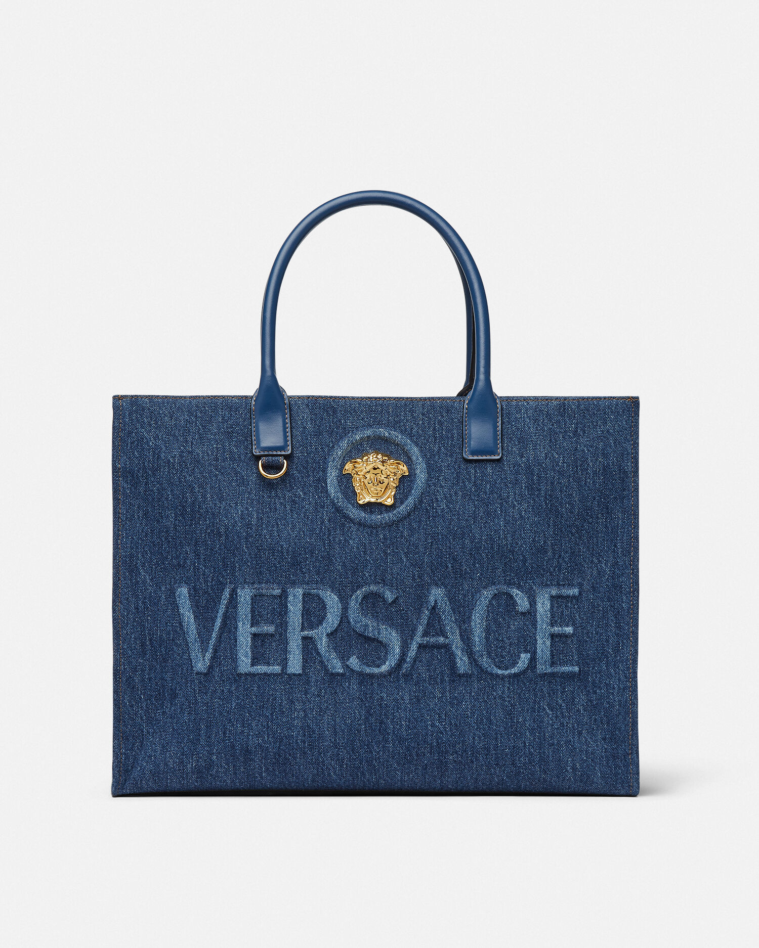 La Medusa Large Denim Tote