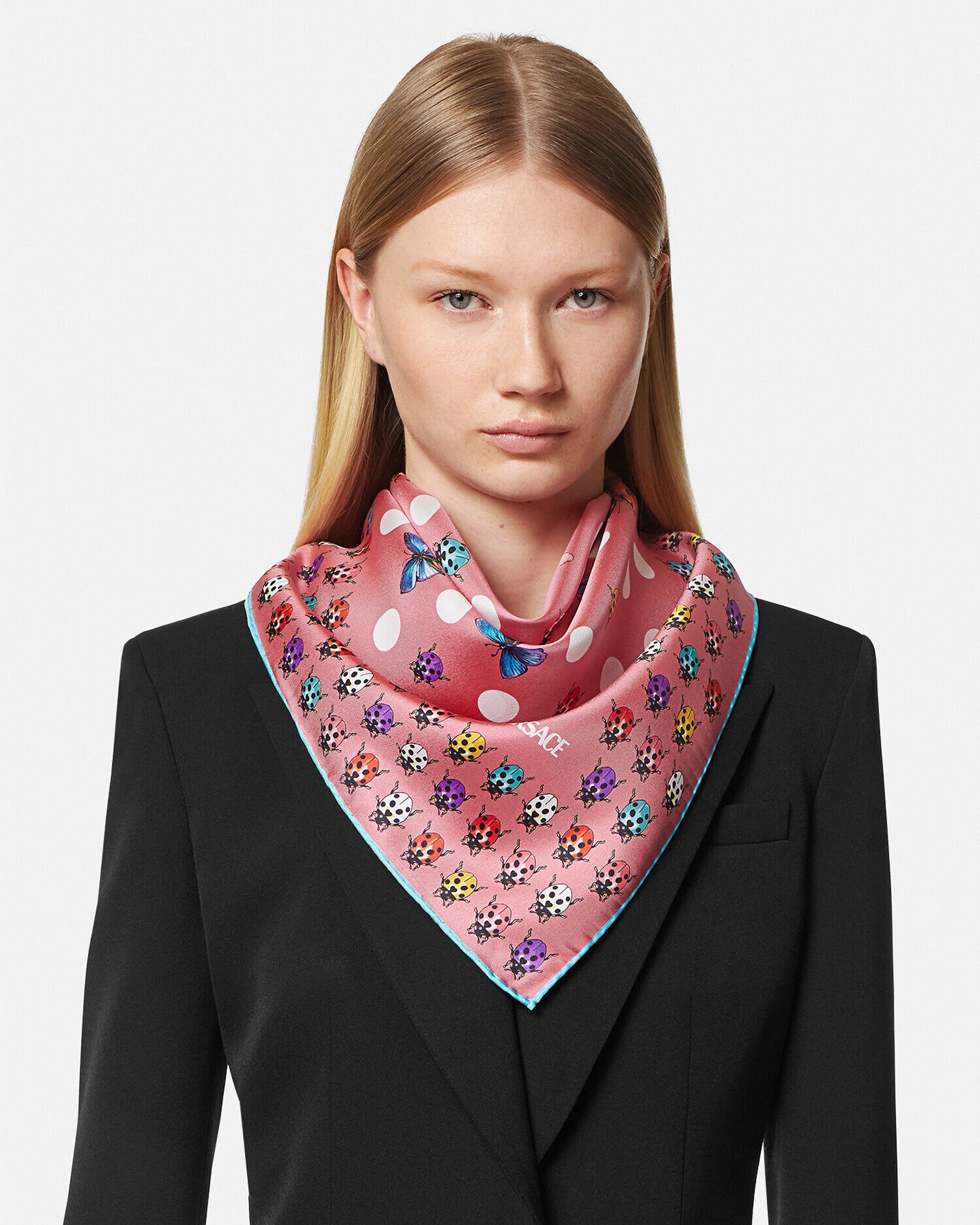 Versace foulard silk scarf top