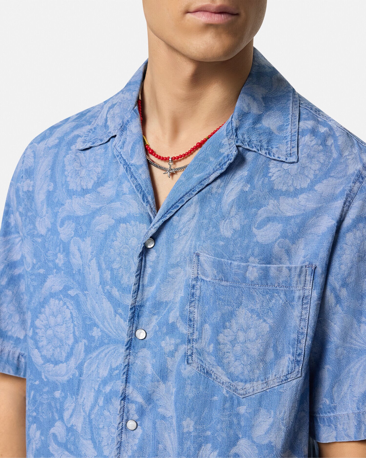 Versace denim shirt top