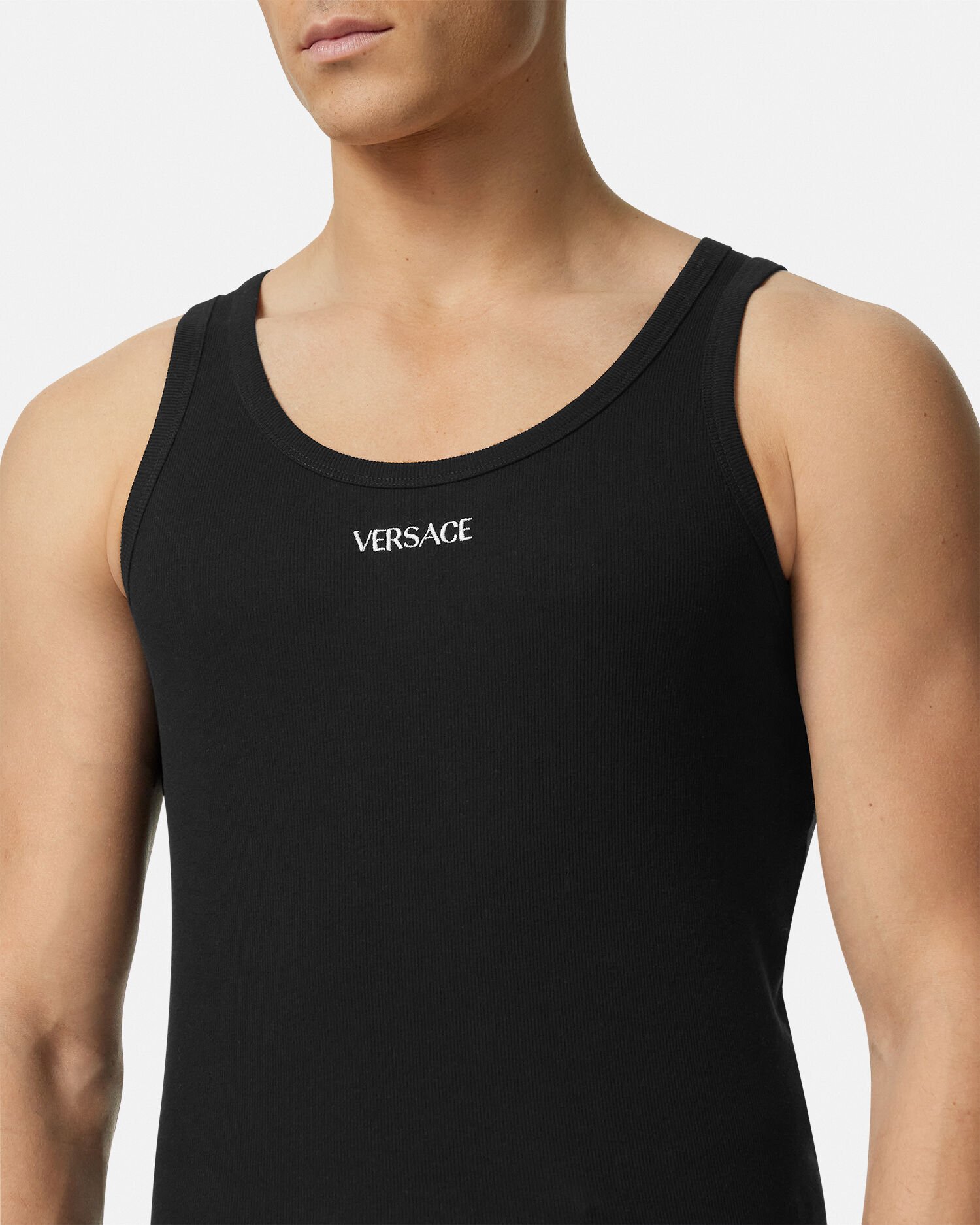 Logo Ribbed Tank Top