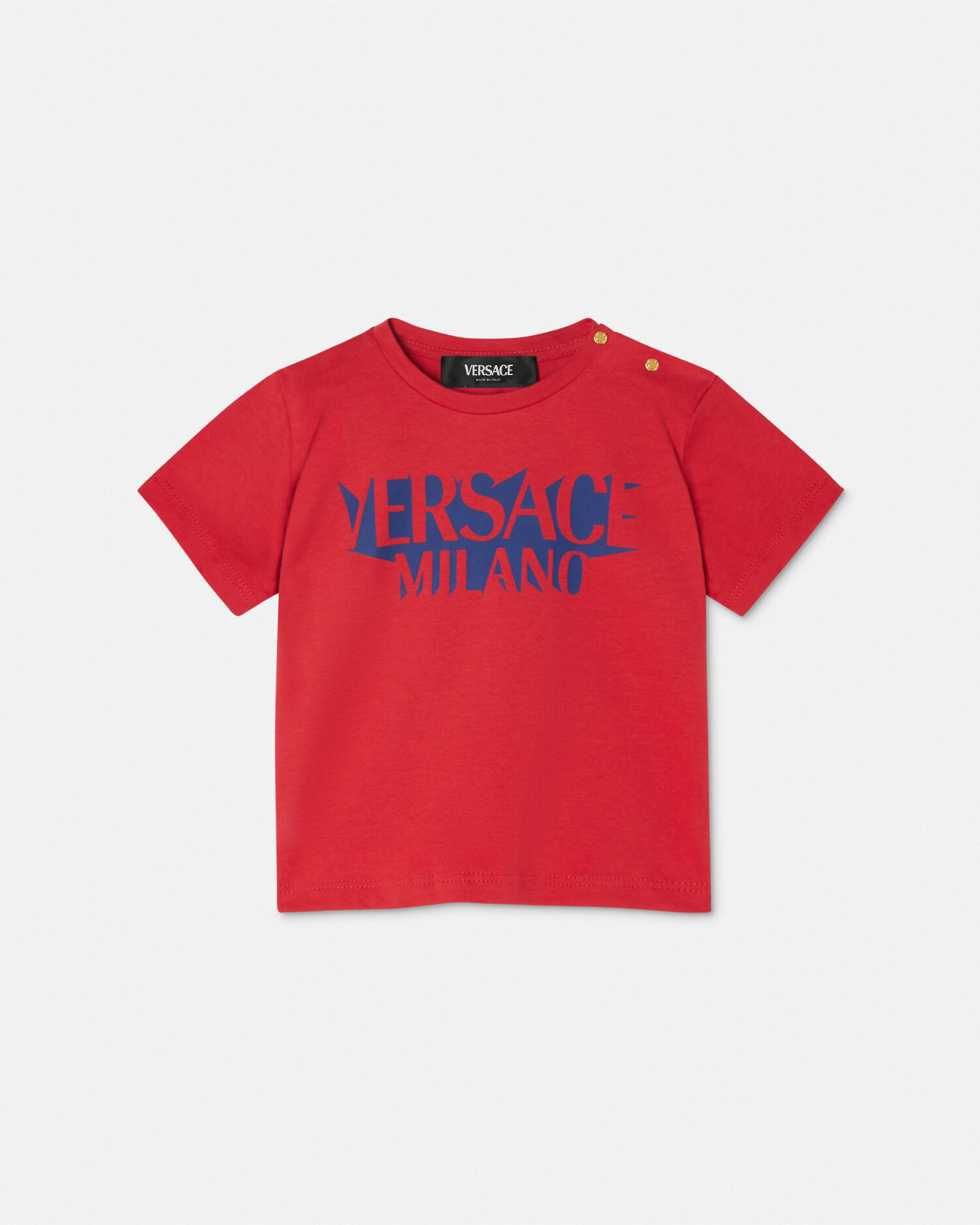 Logo Baby T Shirt Red VERSACE US