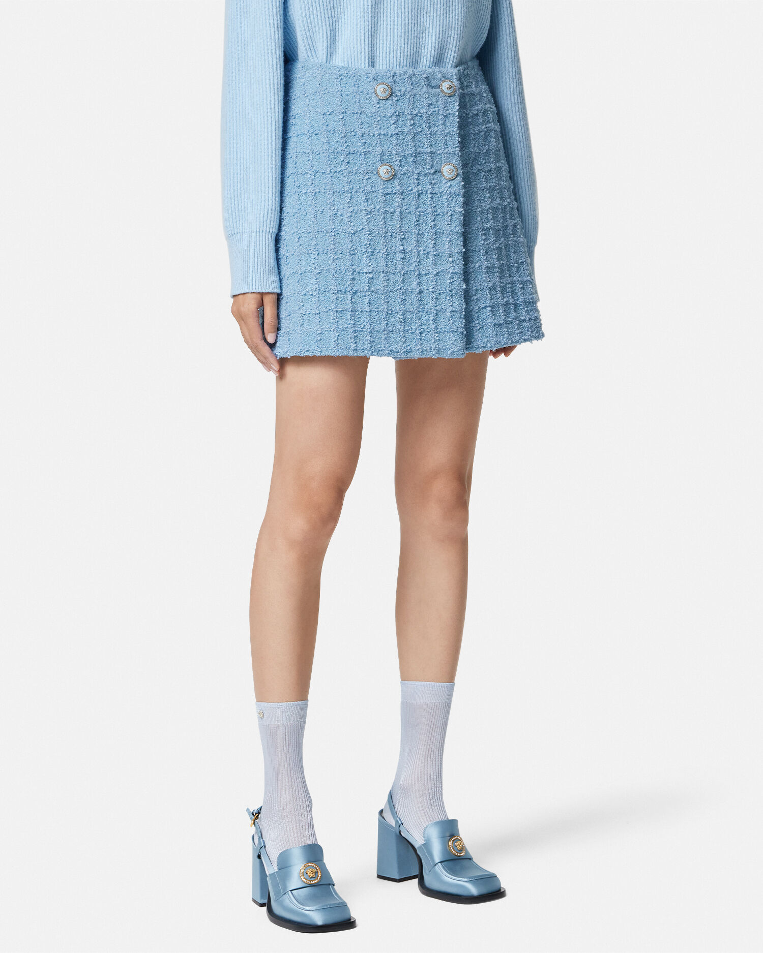 Versace on sale tweed skirt