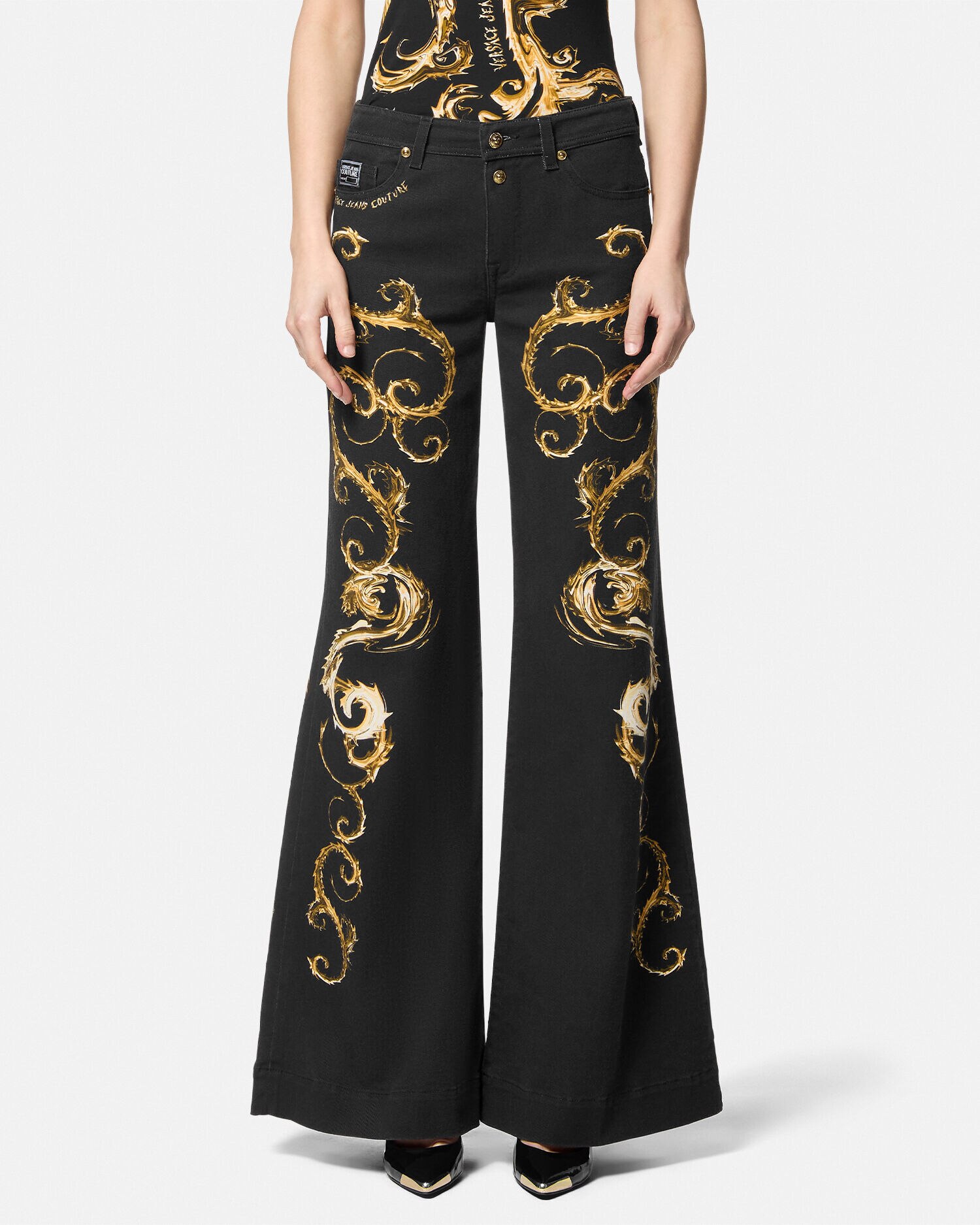 Chromo Couture Wide Flared Jeans