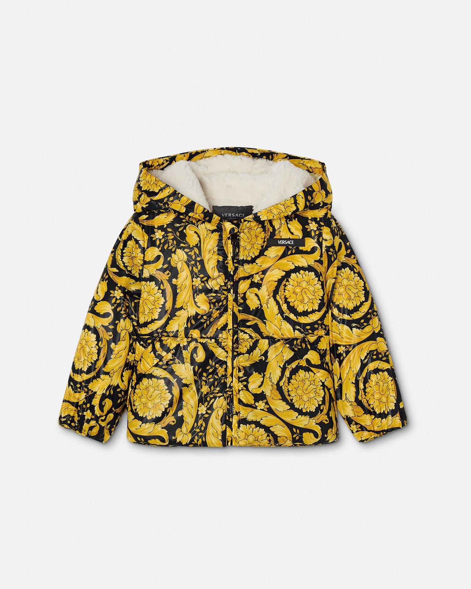 Versace Kids Shearling Barocco Baby Jacket for Baby Boys Online