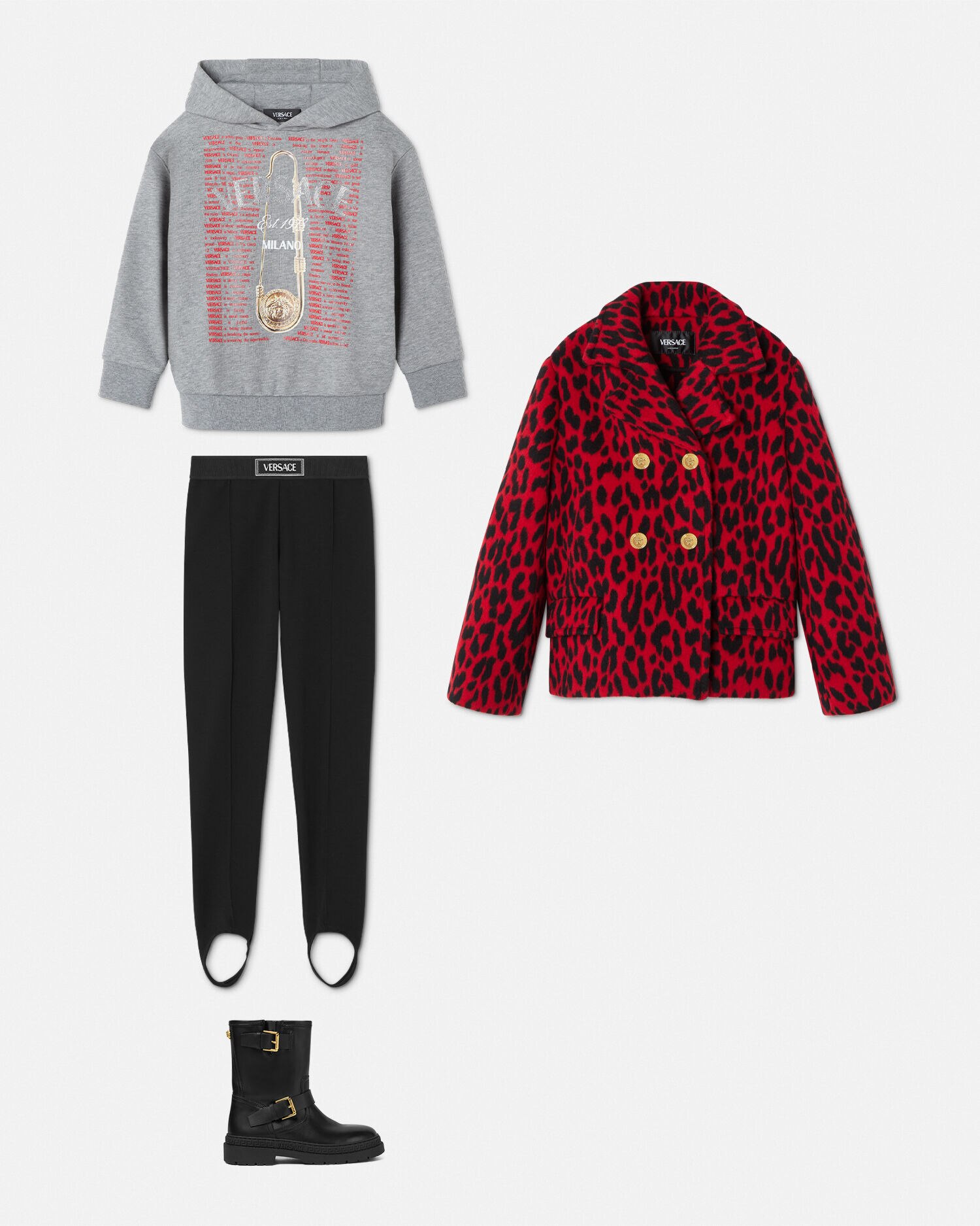 Versace peacoat top