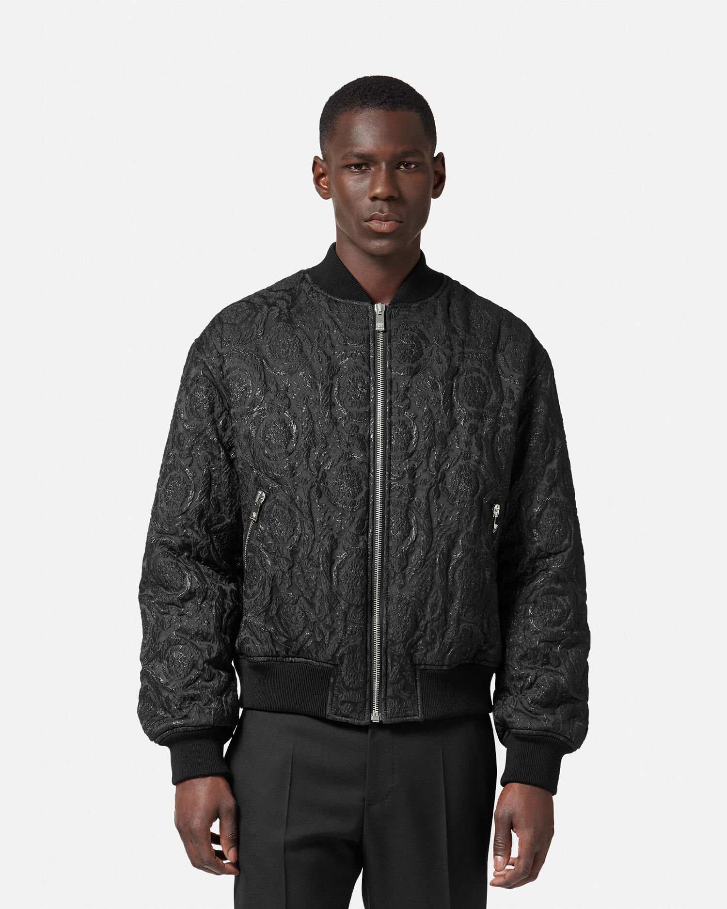 Versace baroque cheap bomber jacket