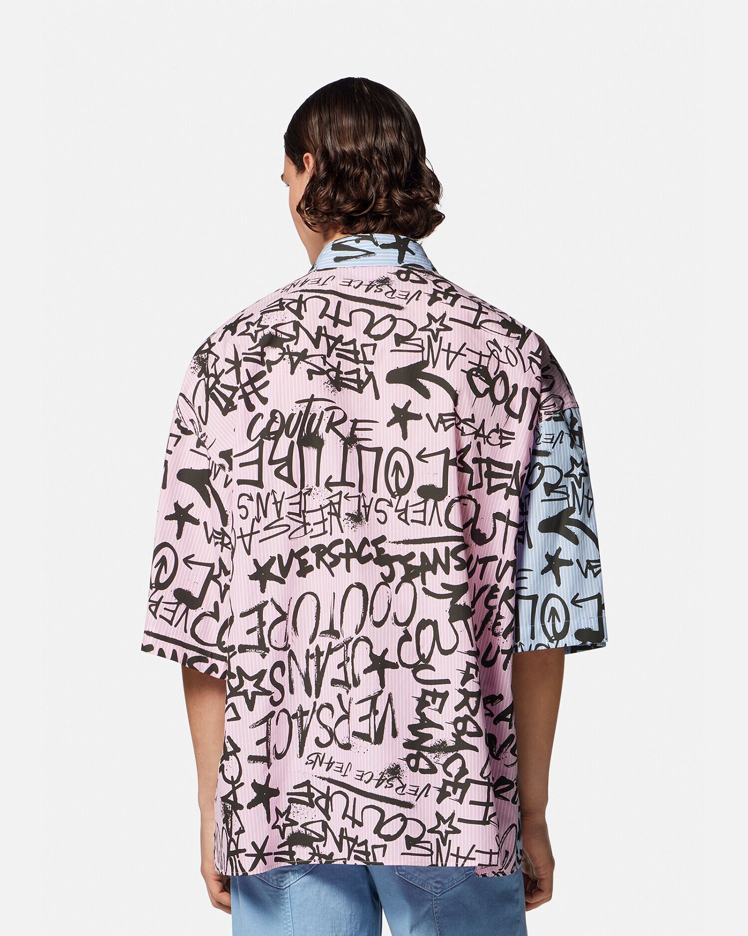 Camisa versace sales manga corta