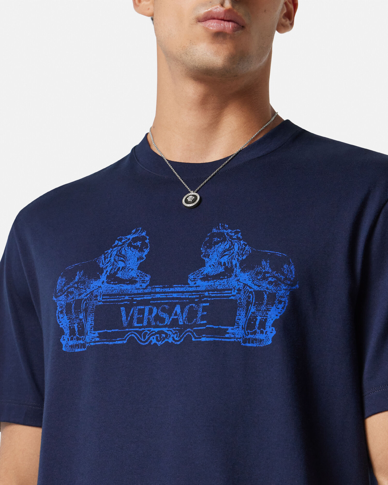 Blue sale versace top