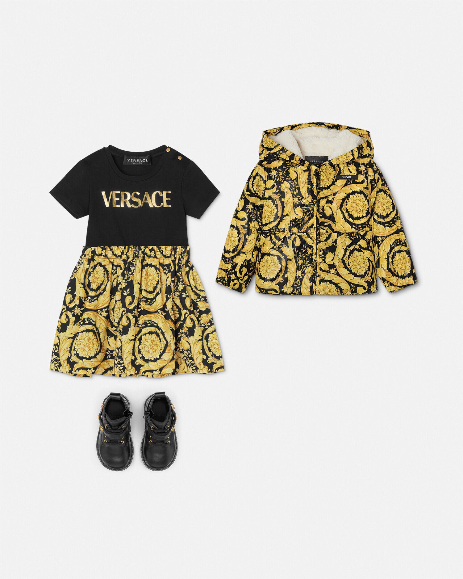 Versace Kids Vestido tipo camiseta Barroco Baby para Beb Ni a
