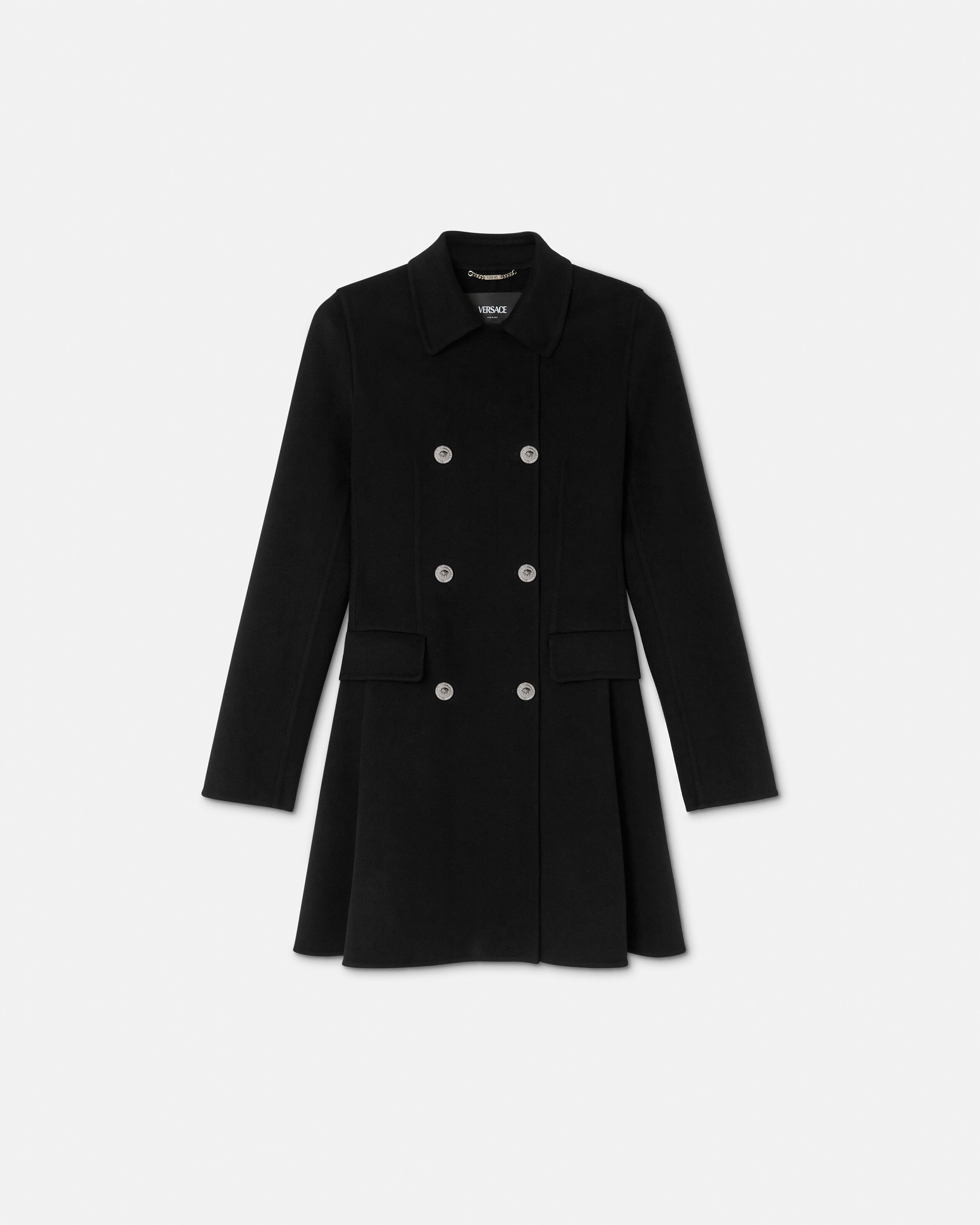 Wool-Cashmere A-Line Coat | VERSACE