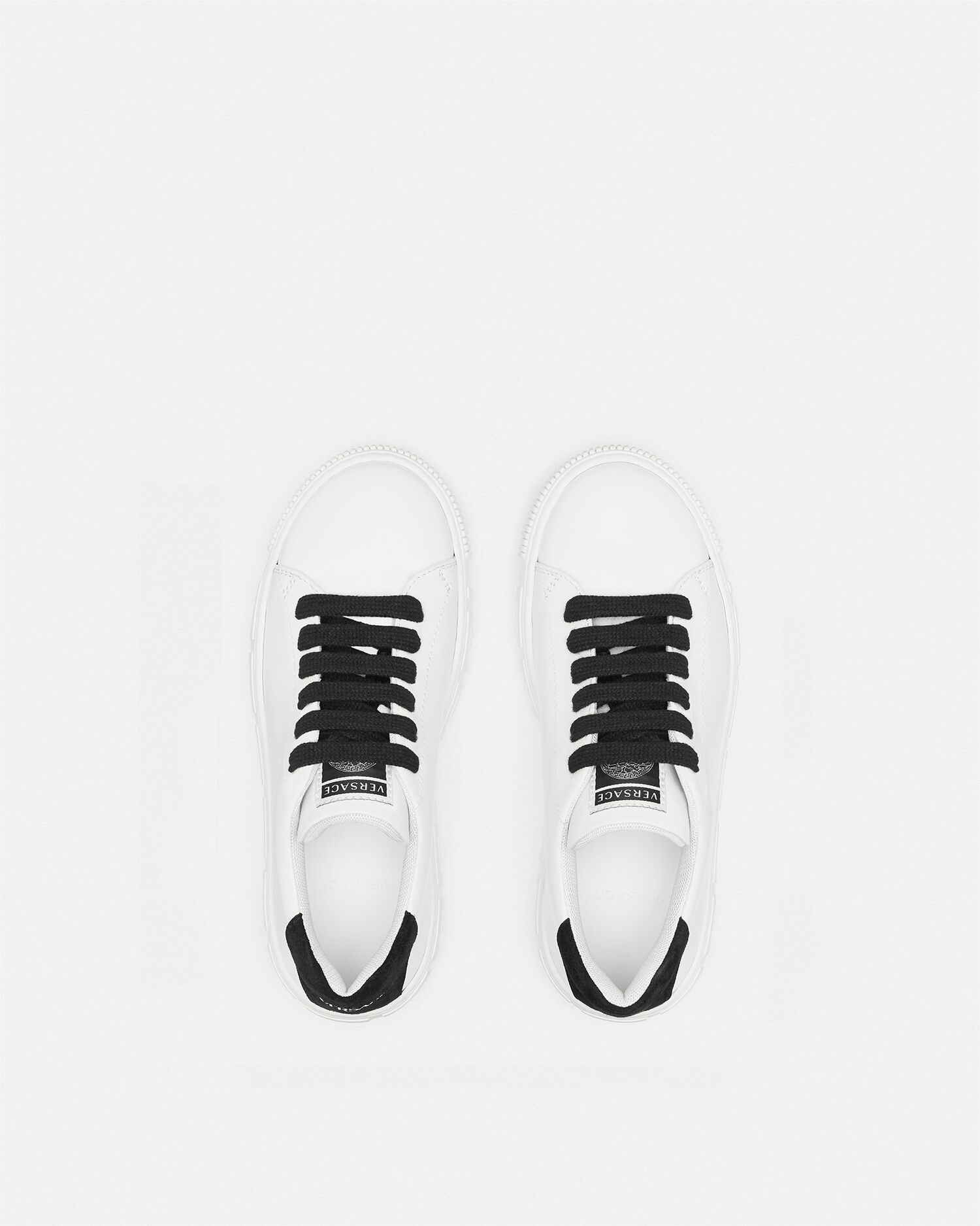 Black and white versace sneakers discount