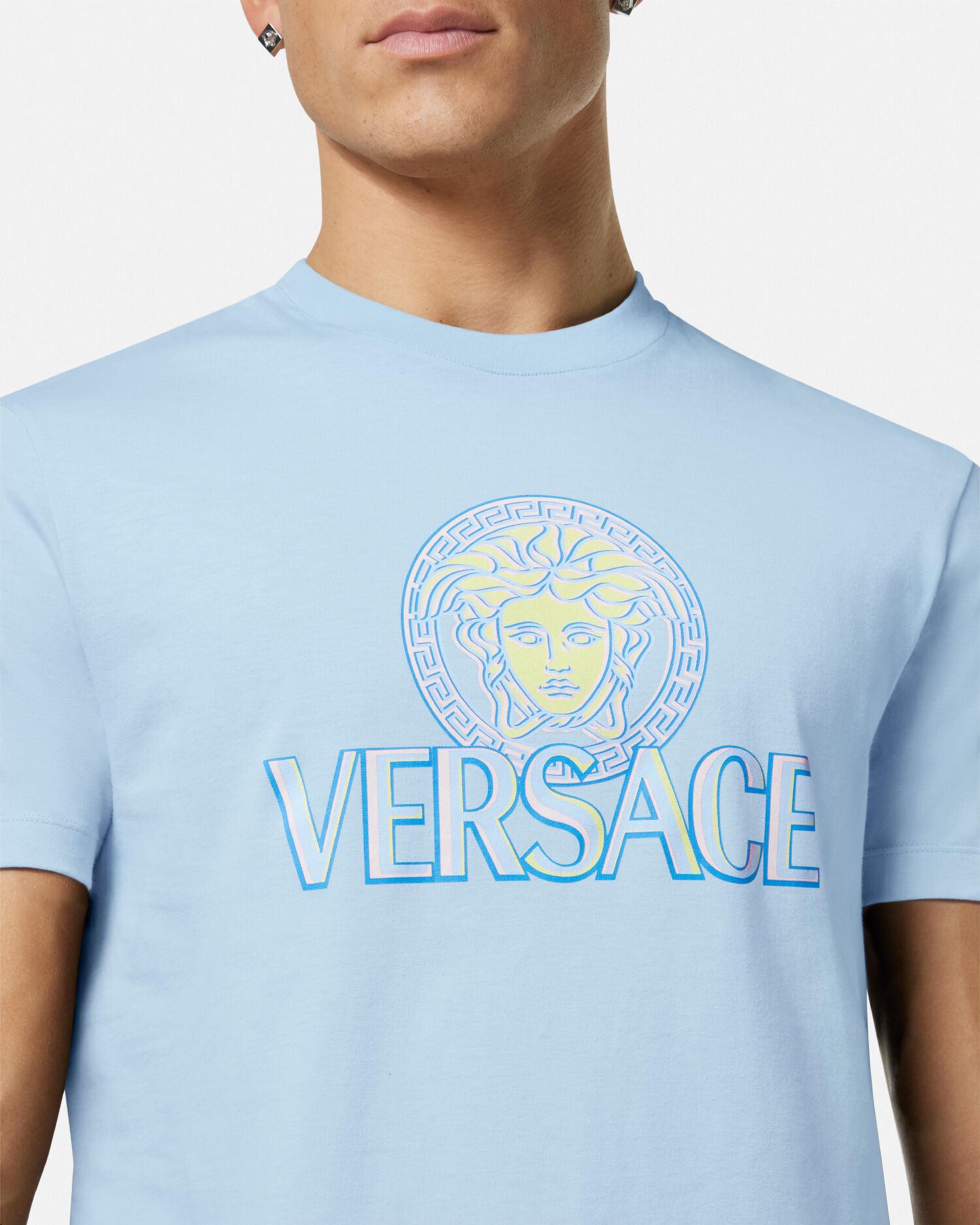 Versace collection blue shop t shirt