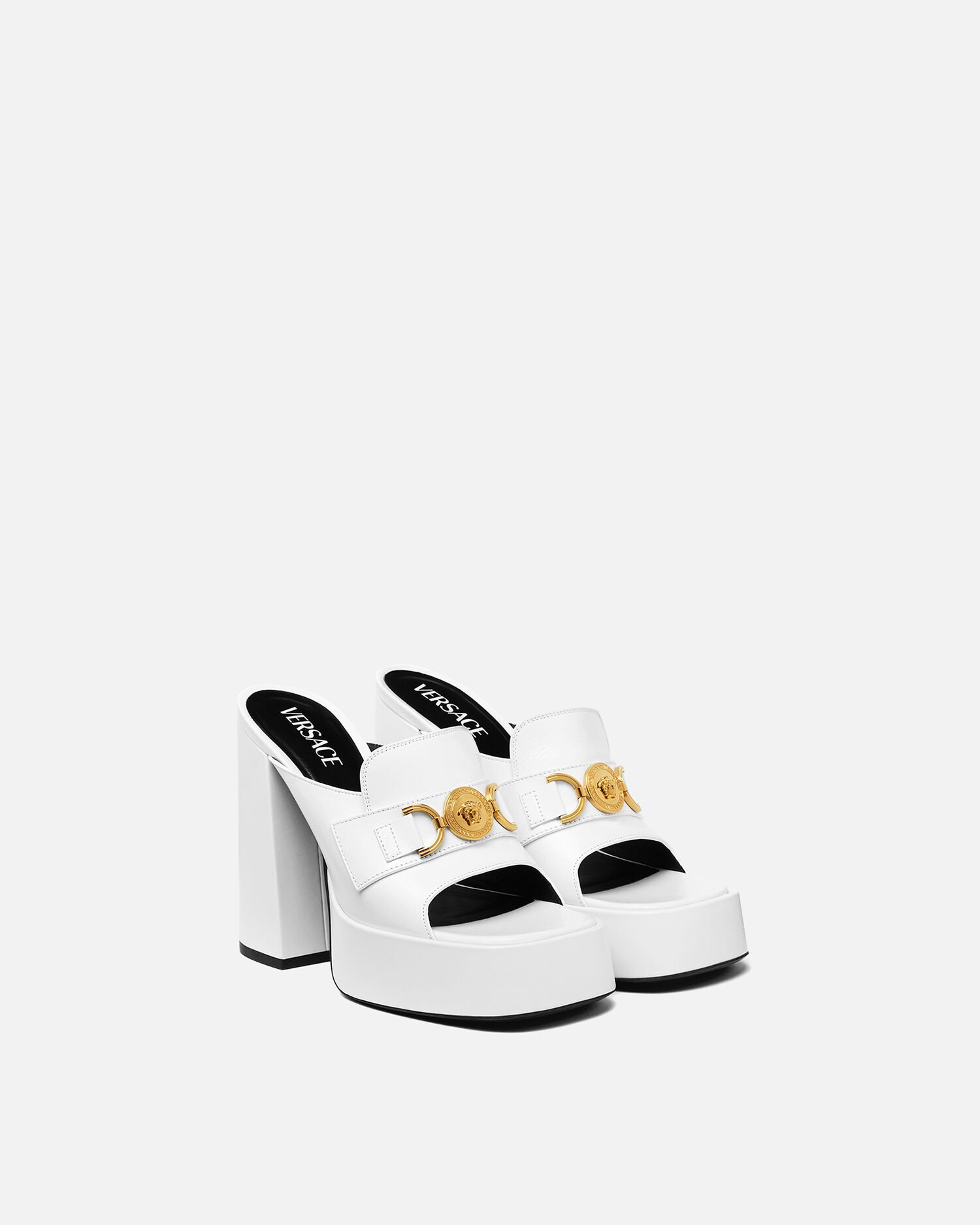 Sandalias versace blancas sales