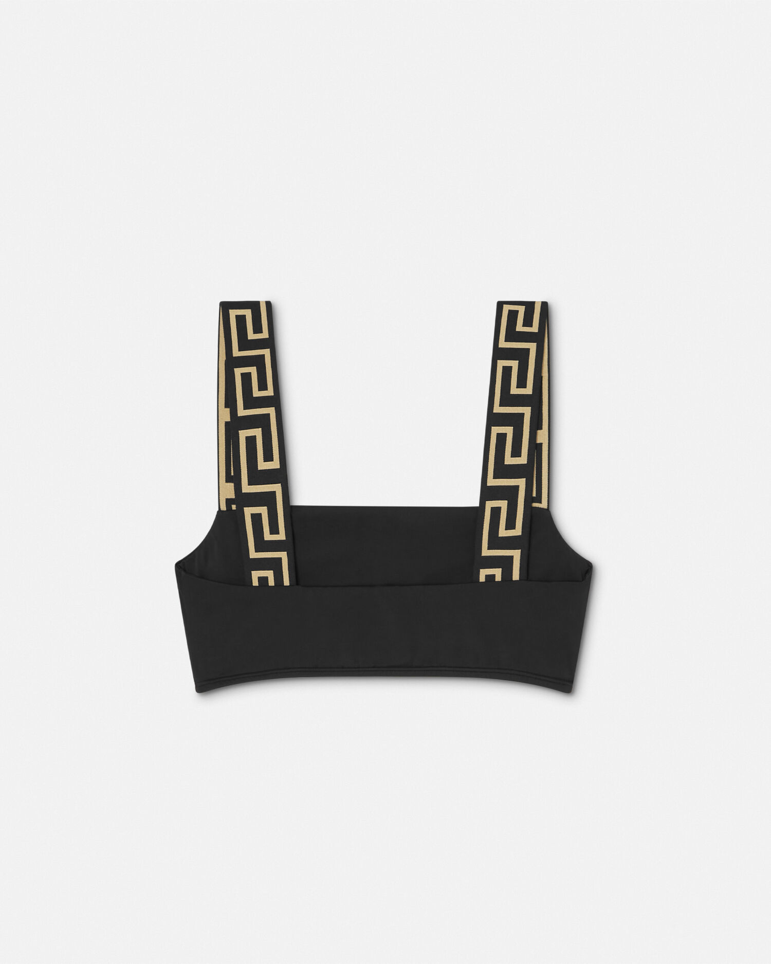 Jacquard Bikini Top Black | VERSACE US