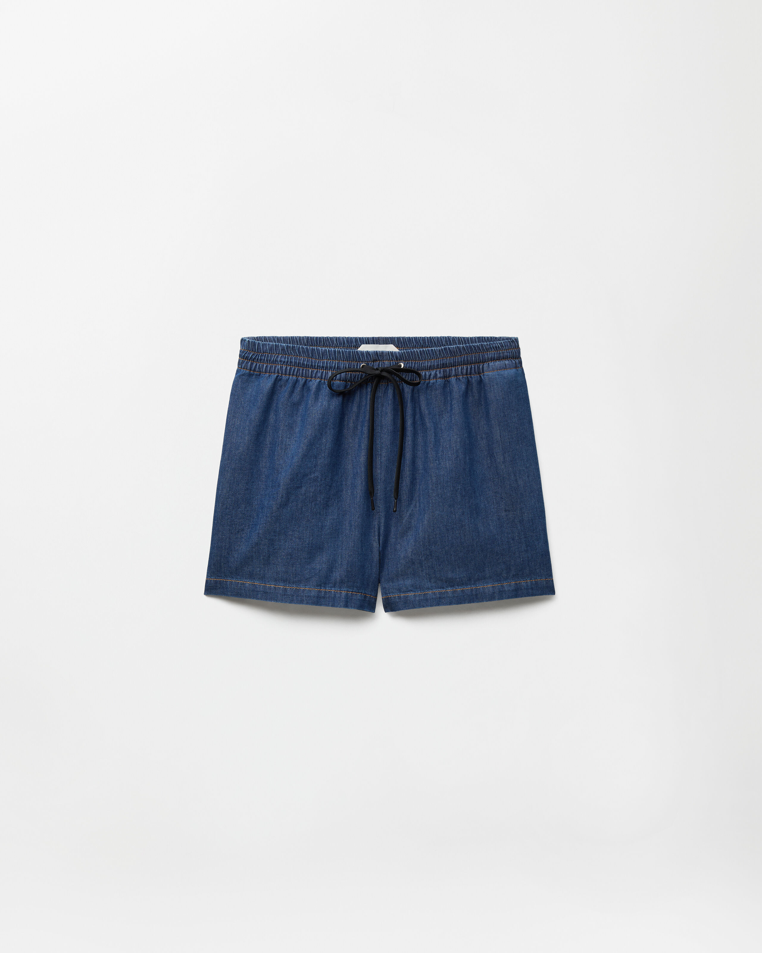 Chambray Denim Shorts Blue | VERSACE US