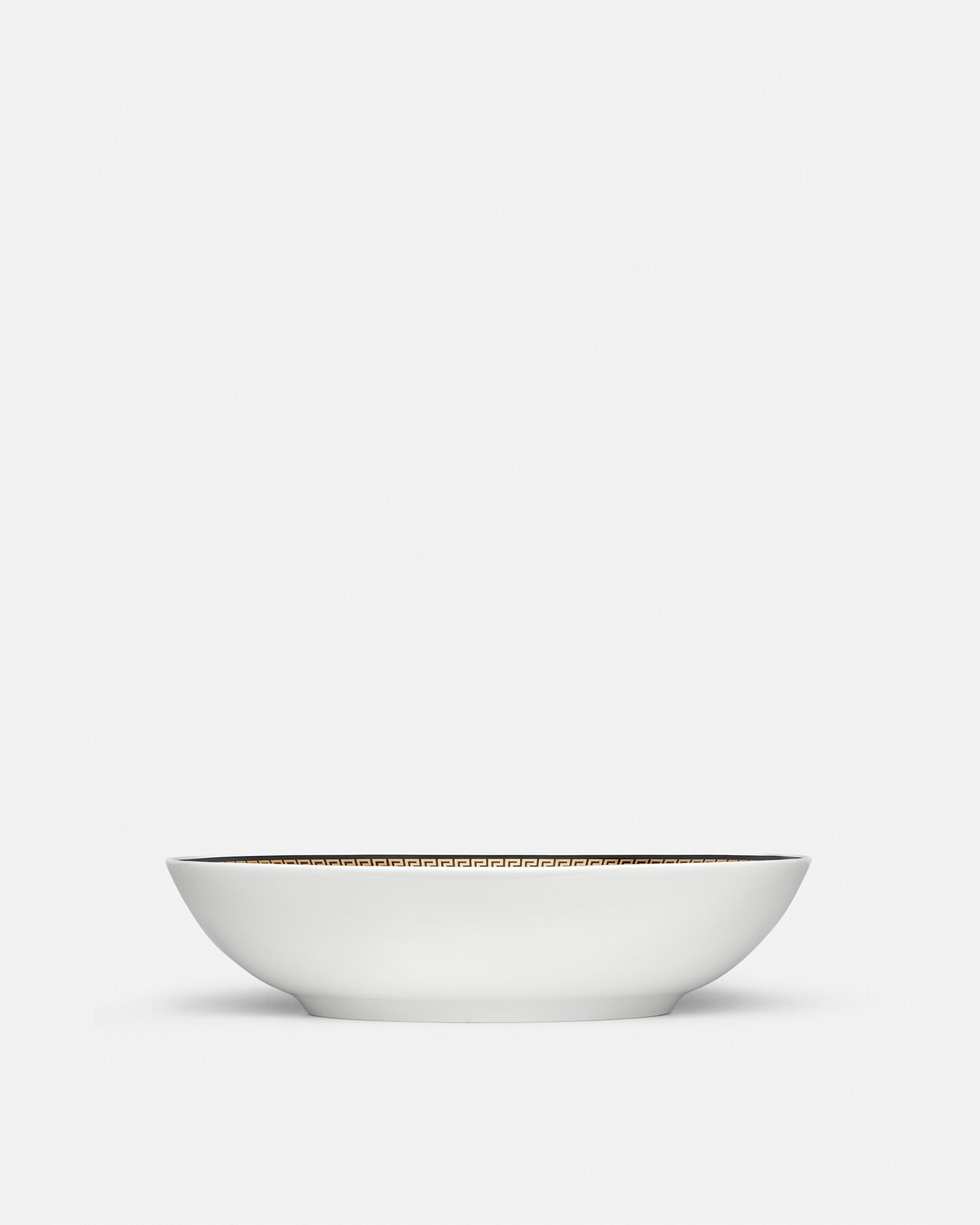 Virtus Gala Black Deep Plate 22 cm Black | VERSACE
