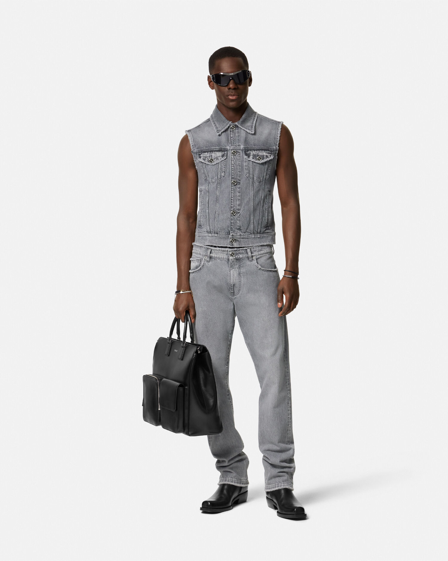 Grey denim vest 2025
