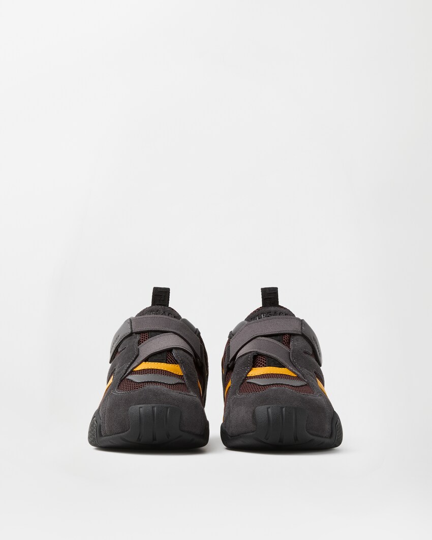 Galaxia Suede Sneakers  Gray+Yellow 3