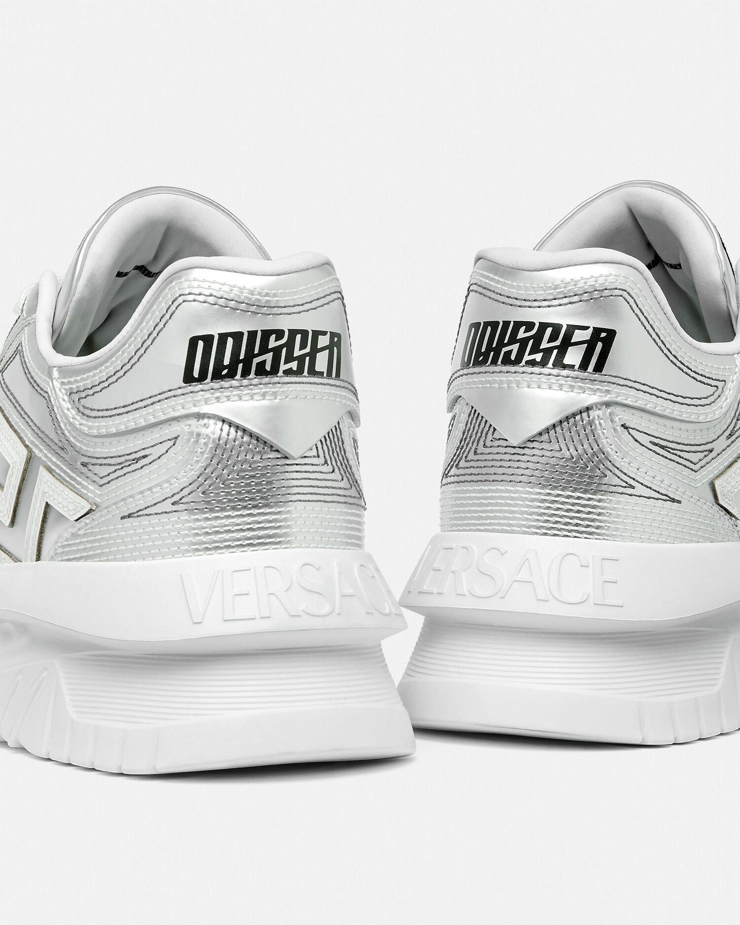 Versace silver shoes store