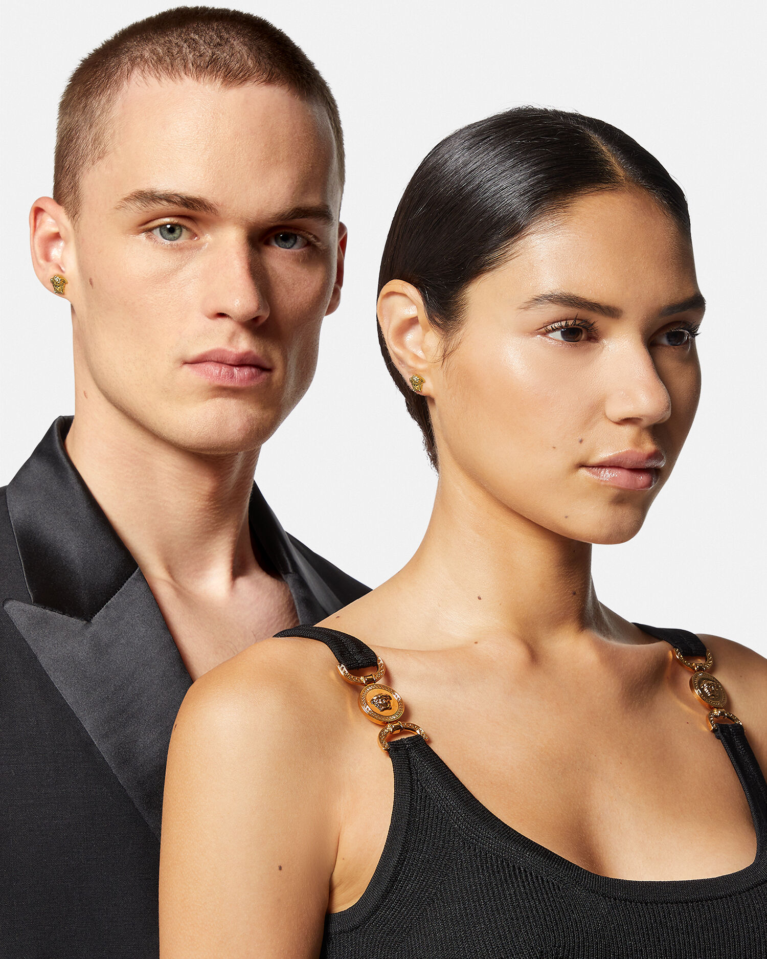 Medusa Stud Earrings Gold VERSACE AU