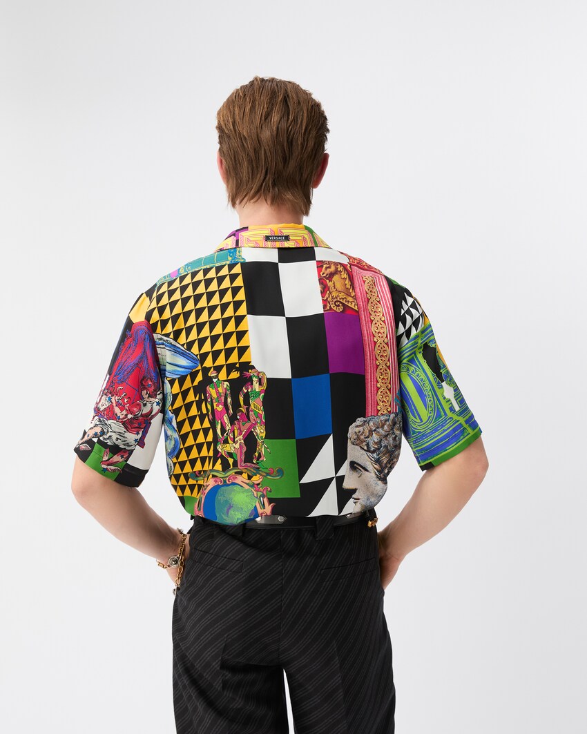 Printed Silk Twill Regular Shirt Print 3