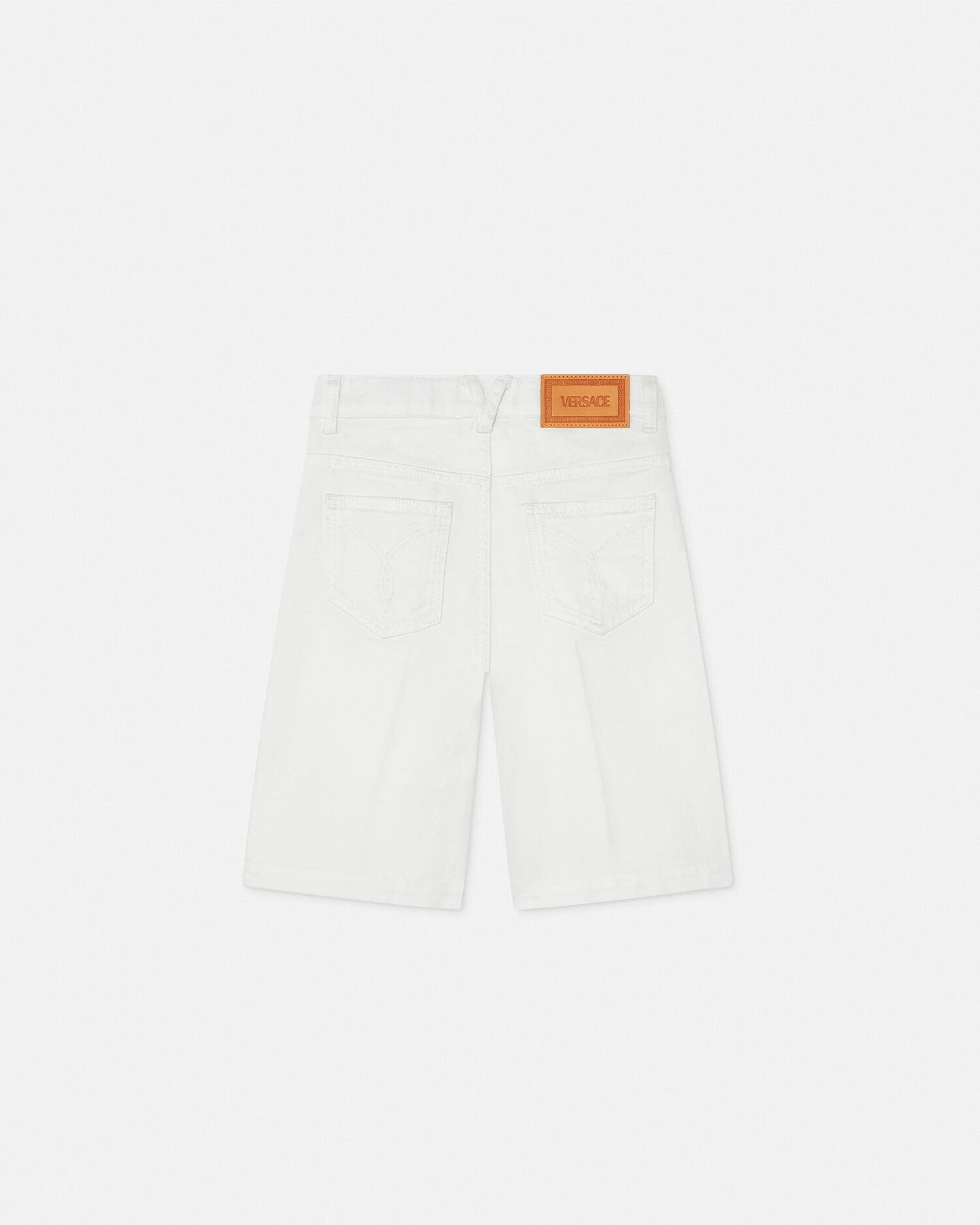 Denim Kids Bermuda Shorts White VERSACE CA