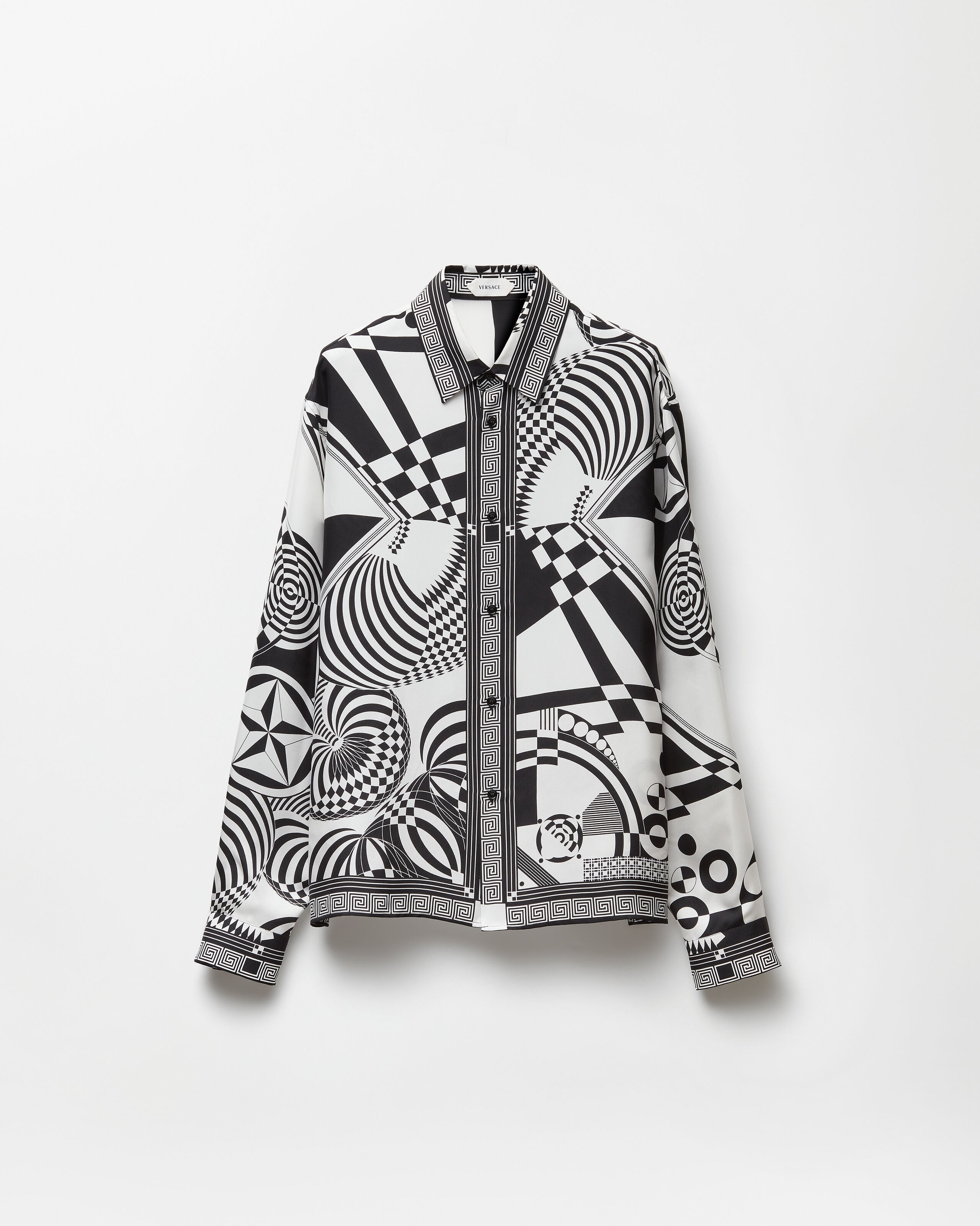 Printed Silk Twill Regular Shirt | VERSACE