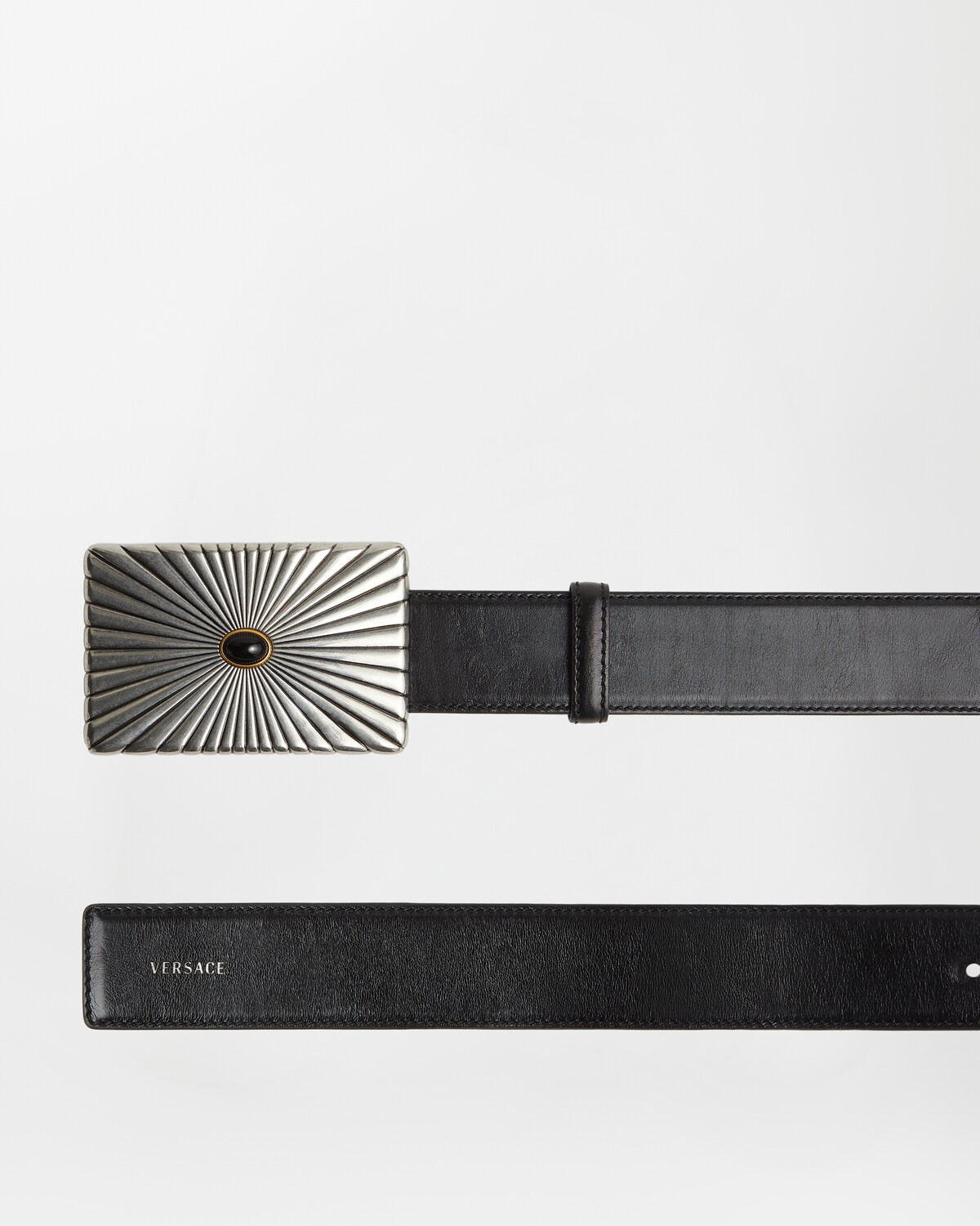 Leather Belt 4 cm  Black 3