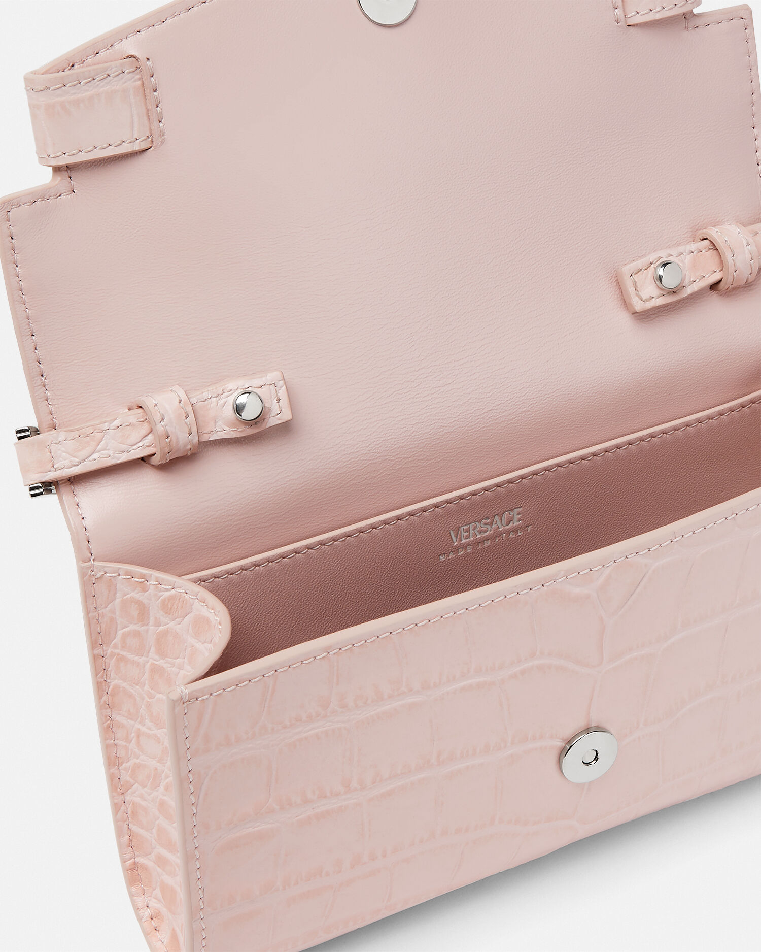Croc-Effect Medusa '95 Crossbody Bag Pink | VERSACE US