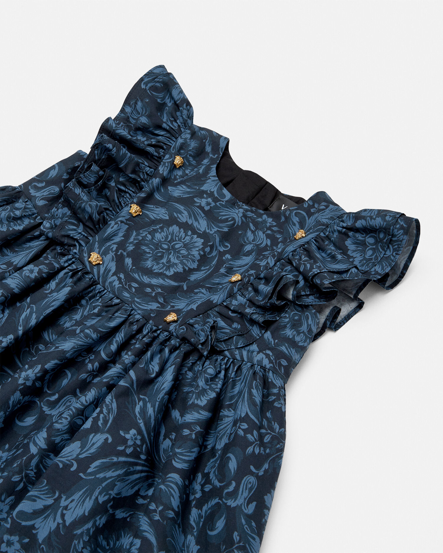 Abito Barocco Baby Blu Stampa VERSACE IT