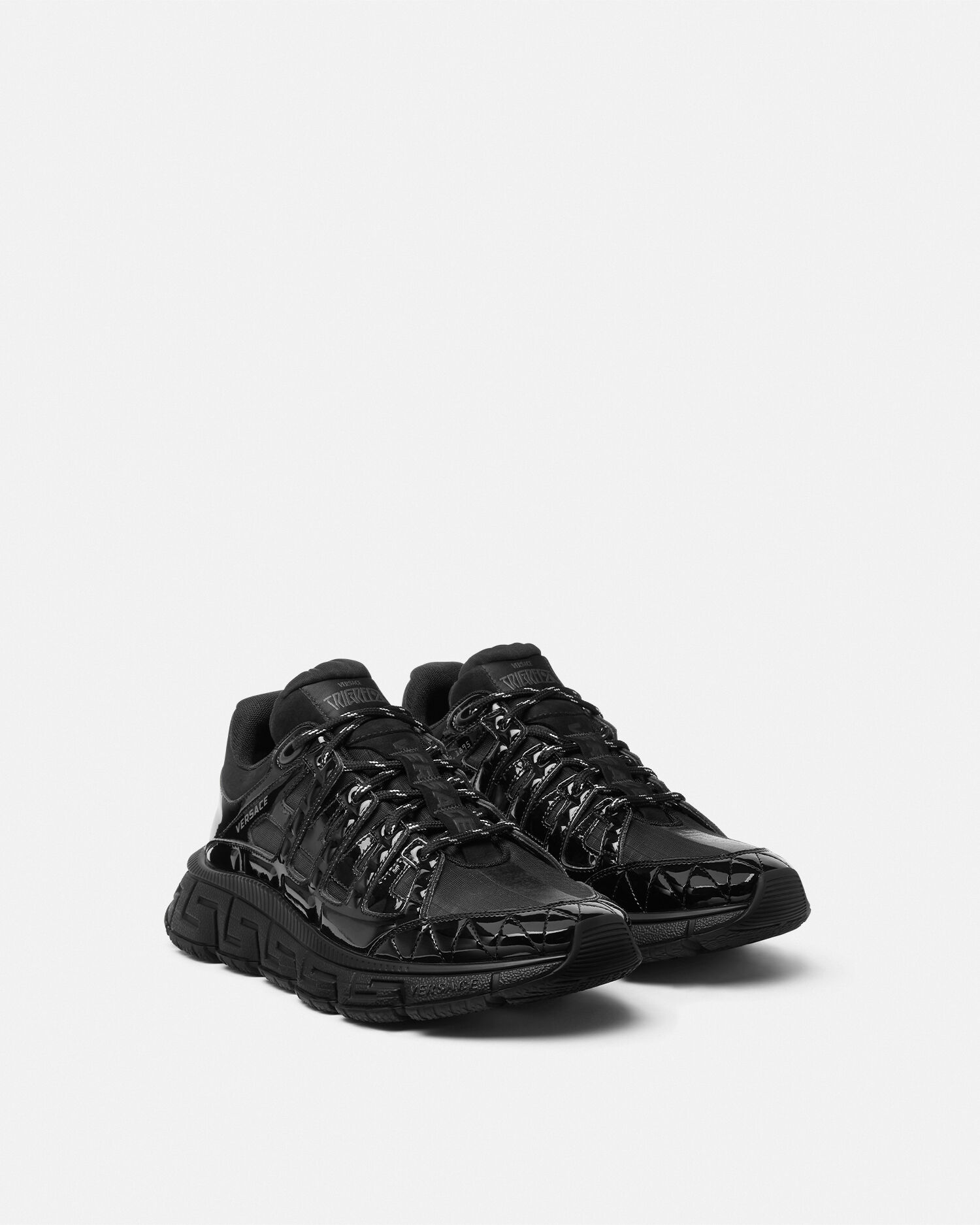 Versace mens black shoes sale