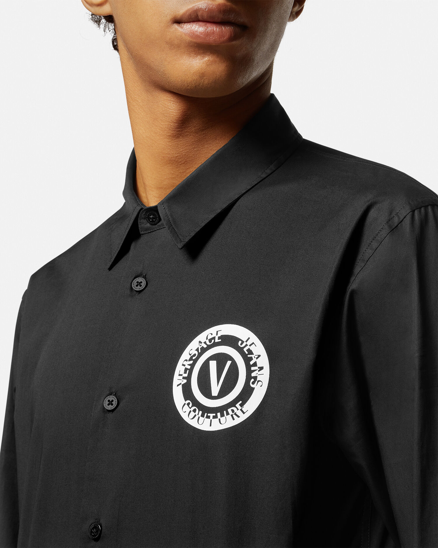 V-Emblem Shirt Black,Print | VERSACE V-Emblem Shirt Black,Print | VERSACE