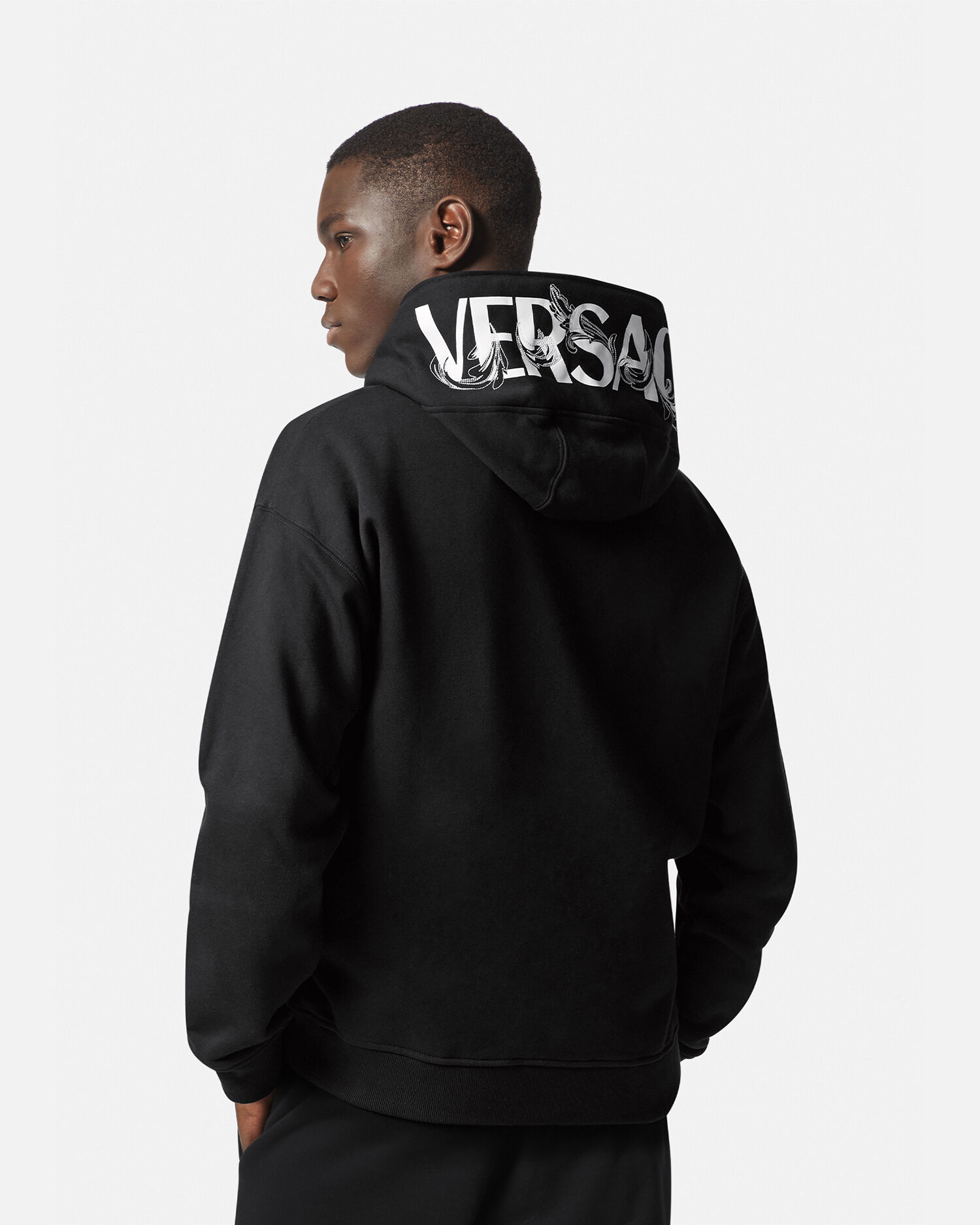 Versace Logo Zipped Hoodie for Men Online Store EU