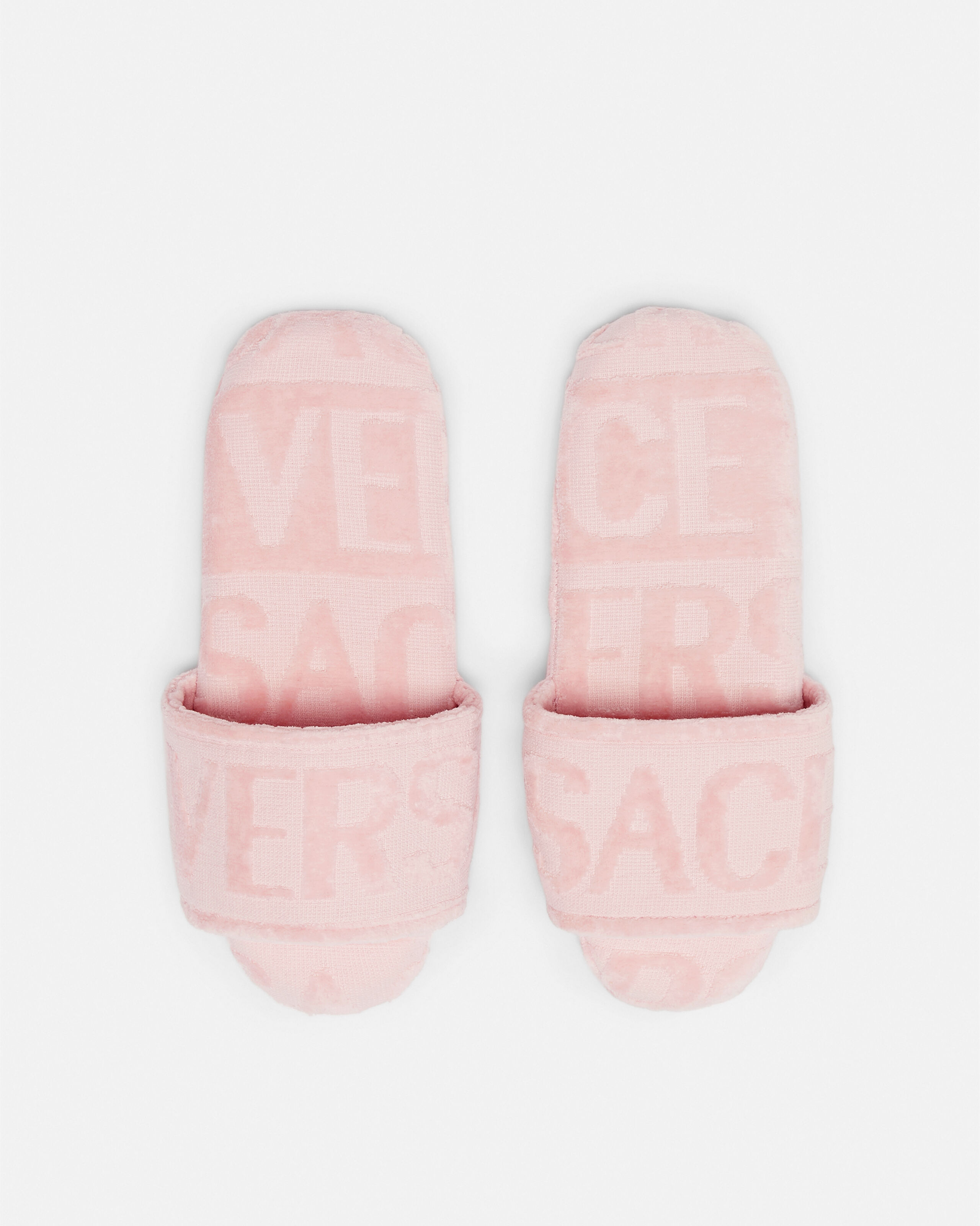 Versace Allover Slippers Pink | VERSACE US