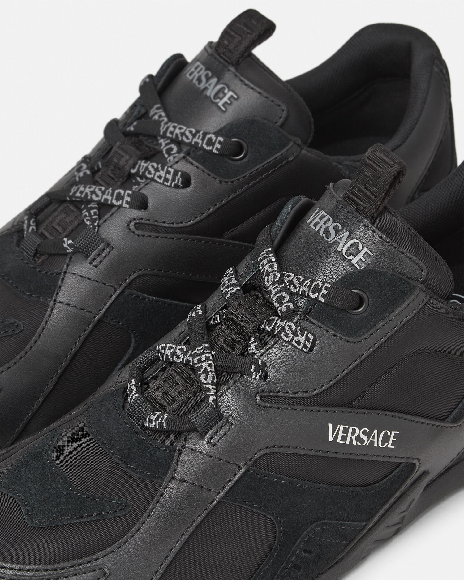 Galaxia Leather Sneakers | VERSACE US