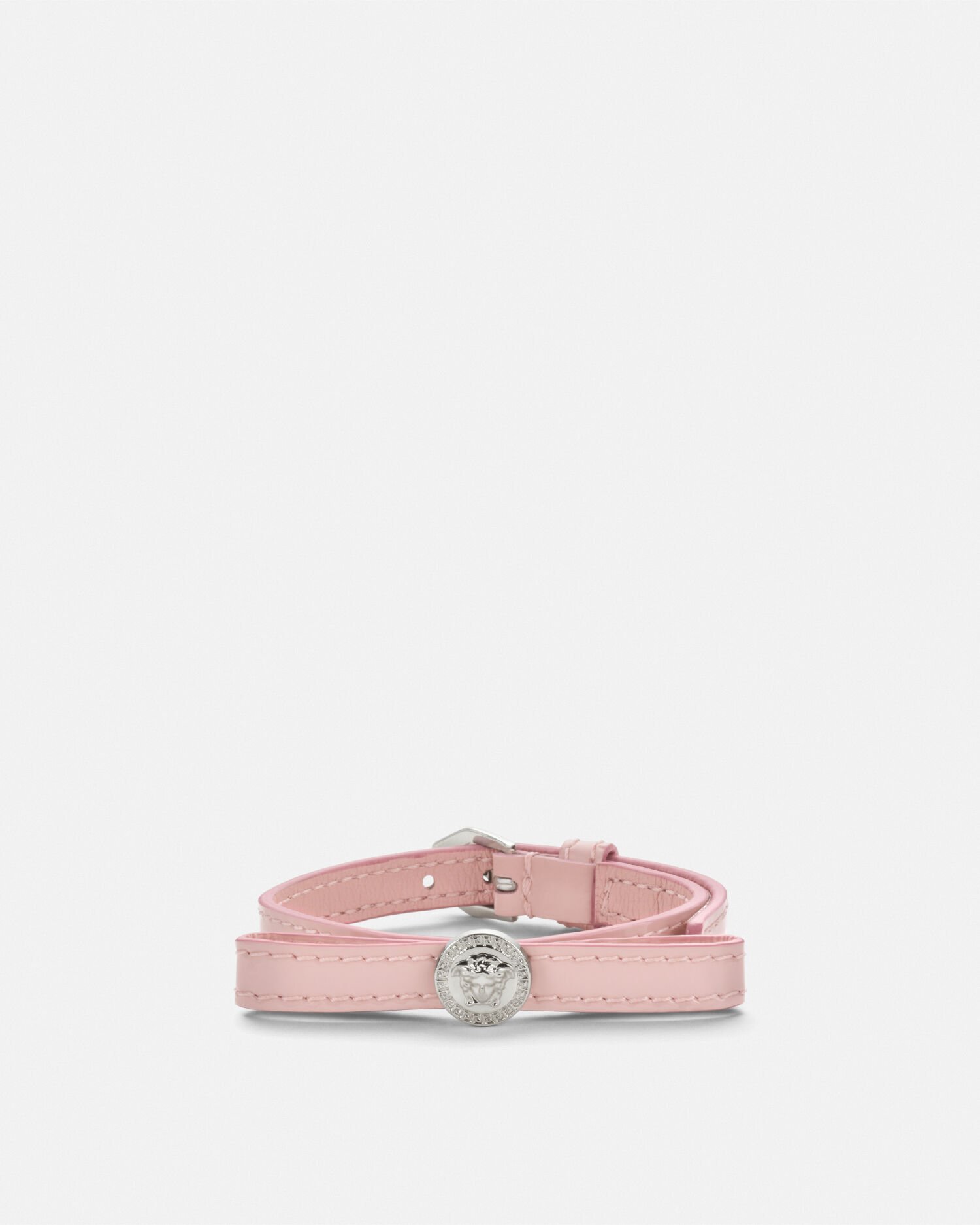 【日本製】 Pink Bracelet Leather Ribbon Gianni | US VERSACE アクセサリー