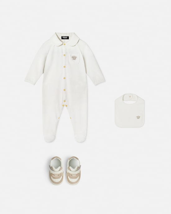 Baby Cotton-Jersey Sleepsuit Set White 2