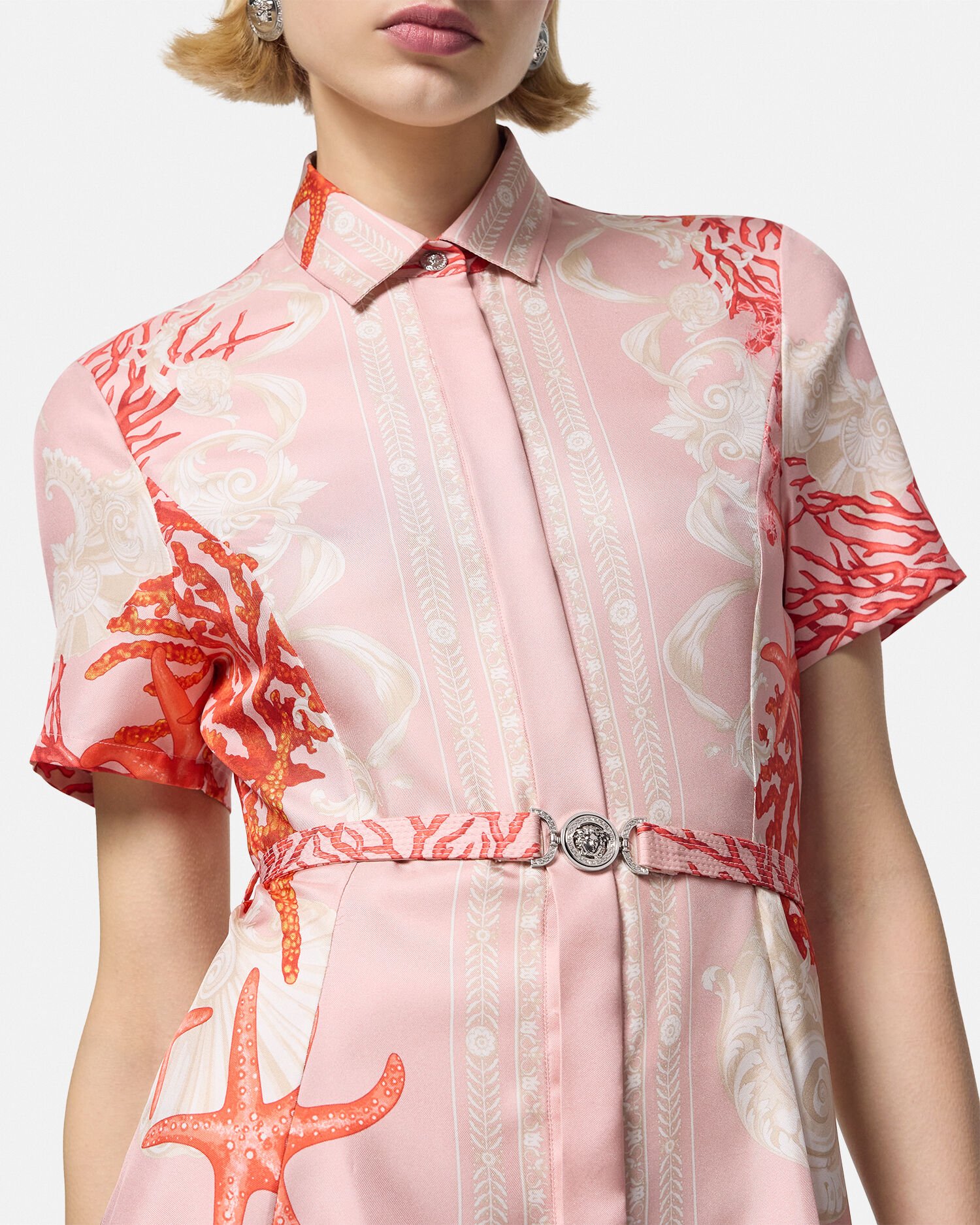 Barocco Sea Silk Shirt Dress