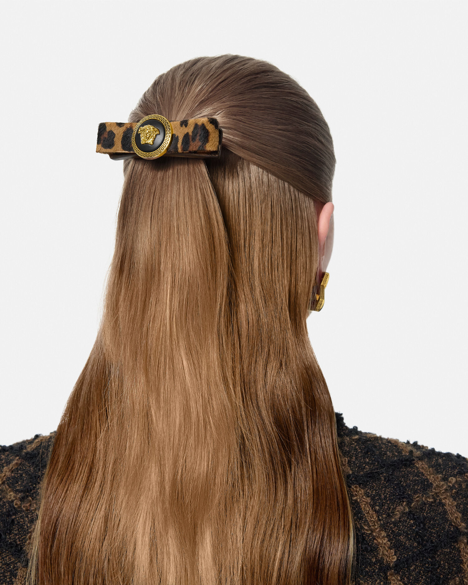 Gianni Ribbon Leopard Hair Clip