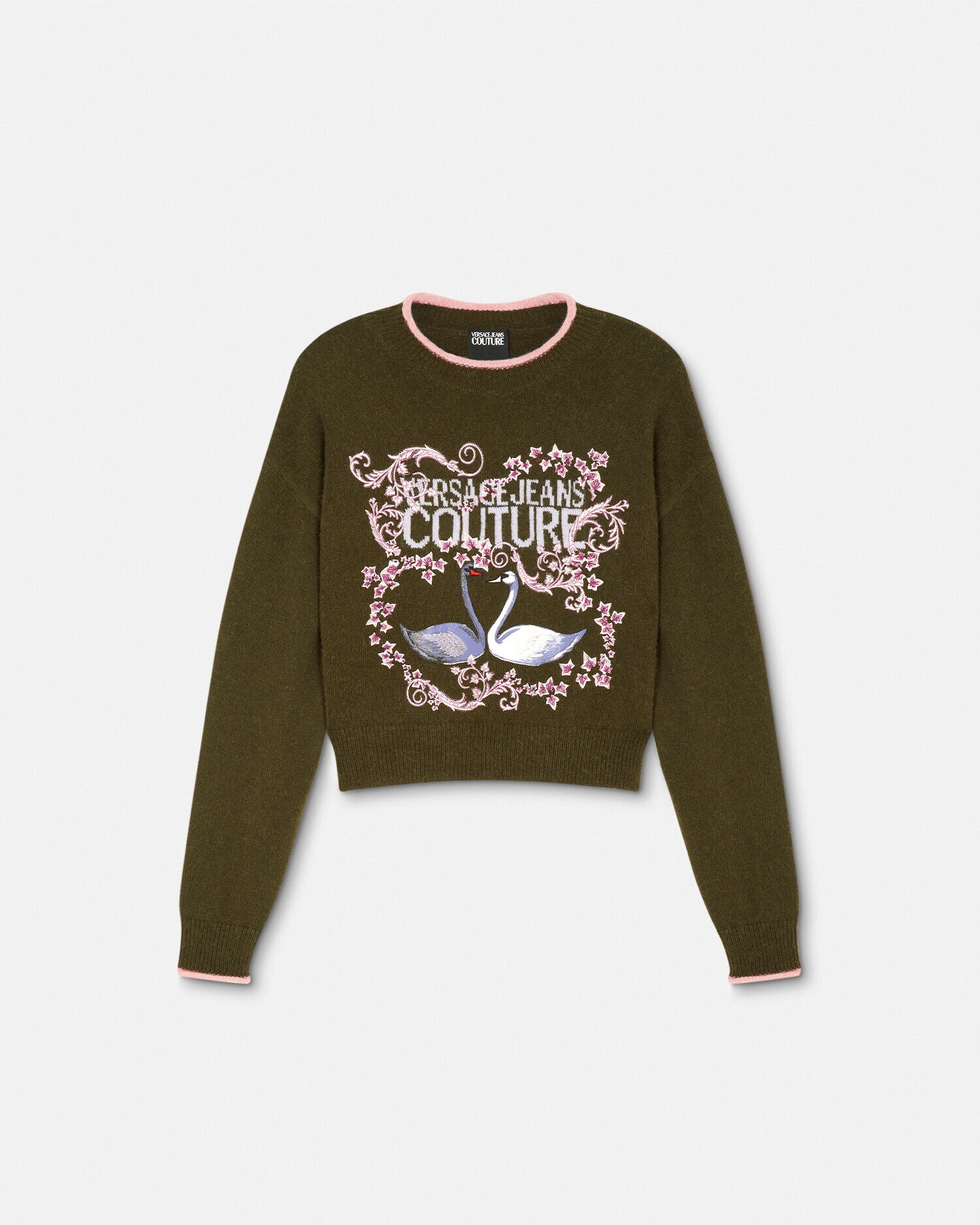 Embroidered Swan Lake Logo Sweater