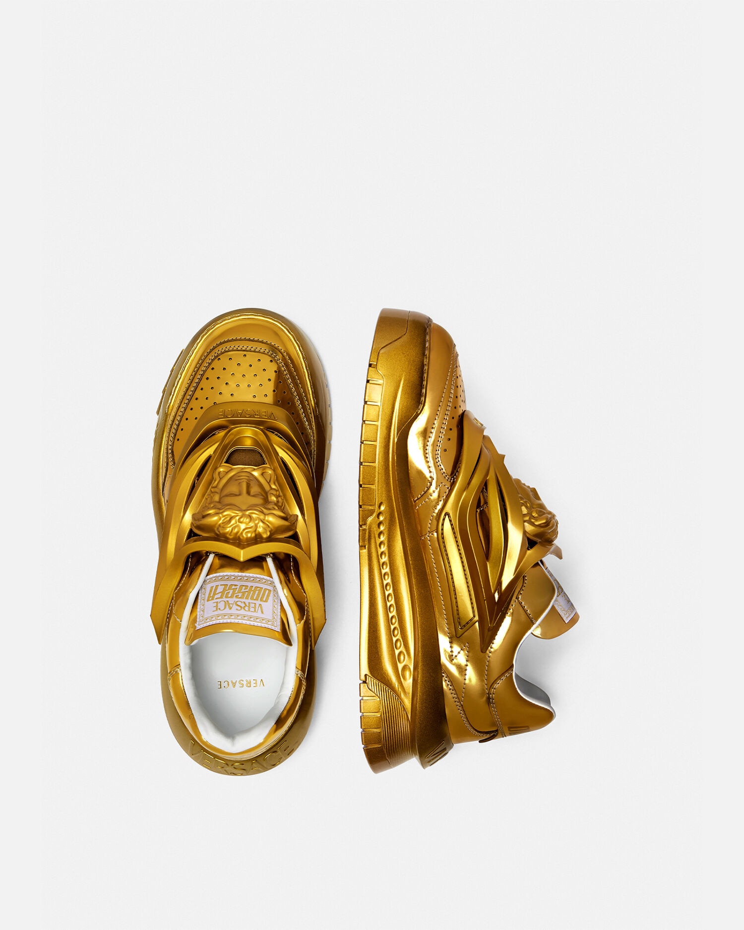Versace sneakers shop gold medusa