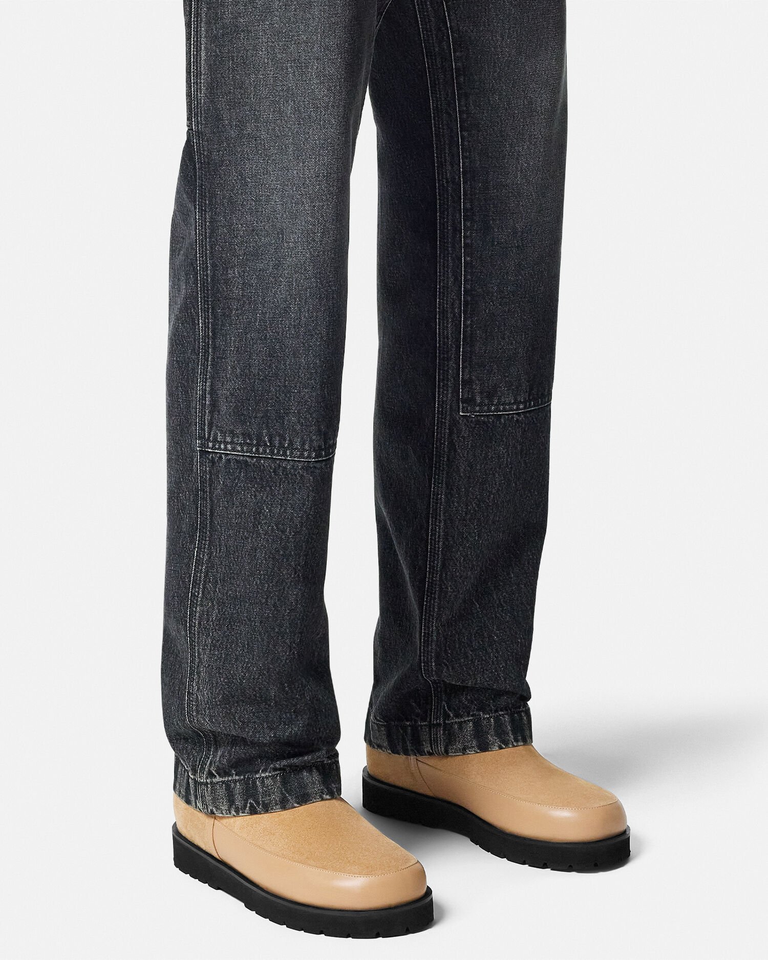 Versace denim boots price best sale