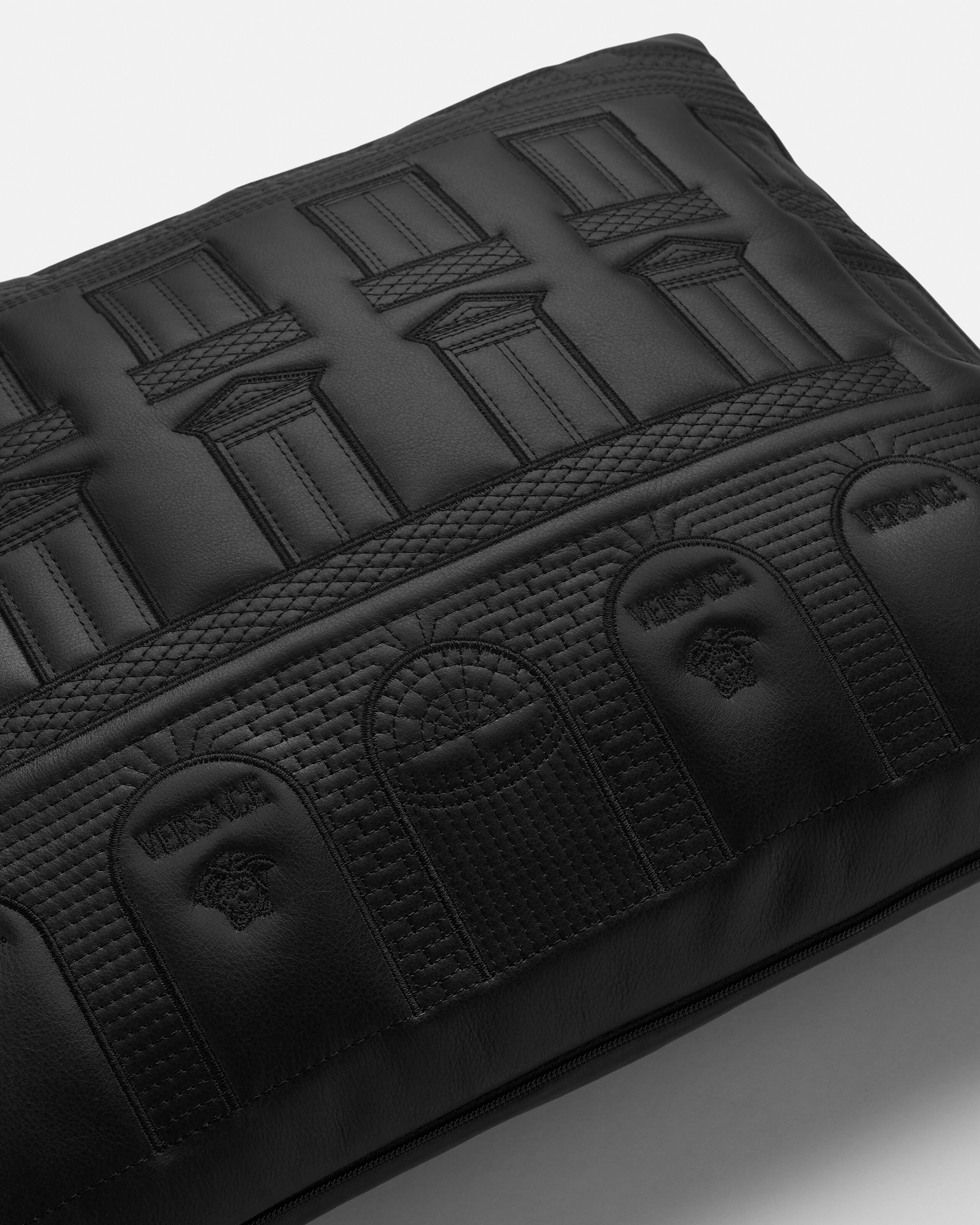 Embroidered N.12 Cushion Black | VERSACE