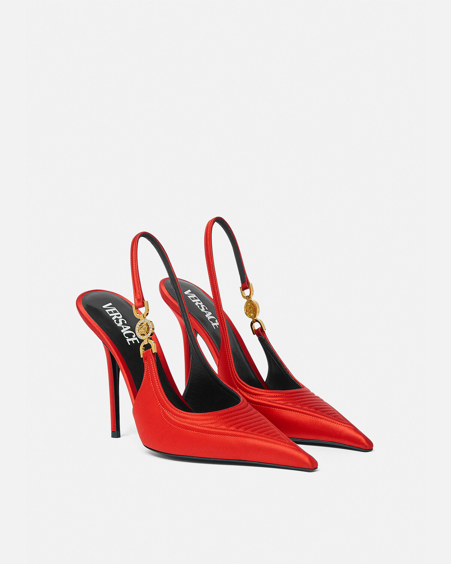 Medusa 95 Corset Slingback Pumps 110 mm Red VERSACE UK