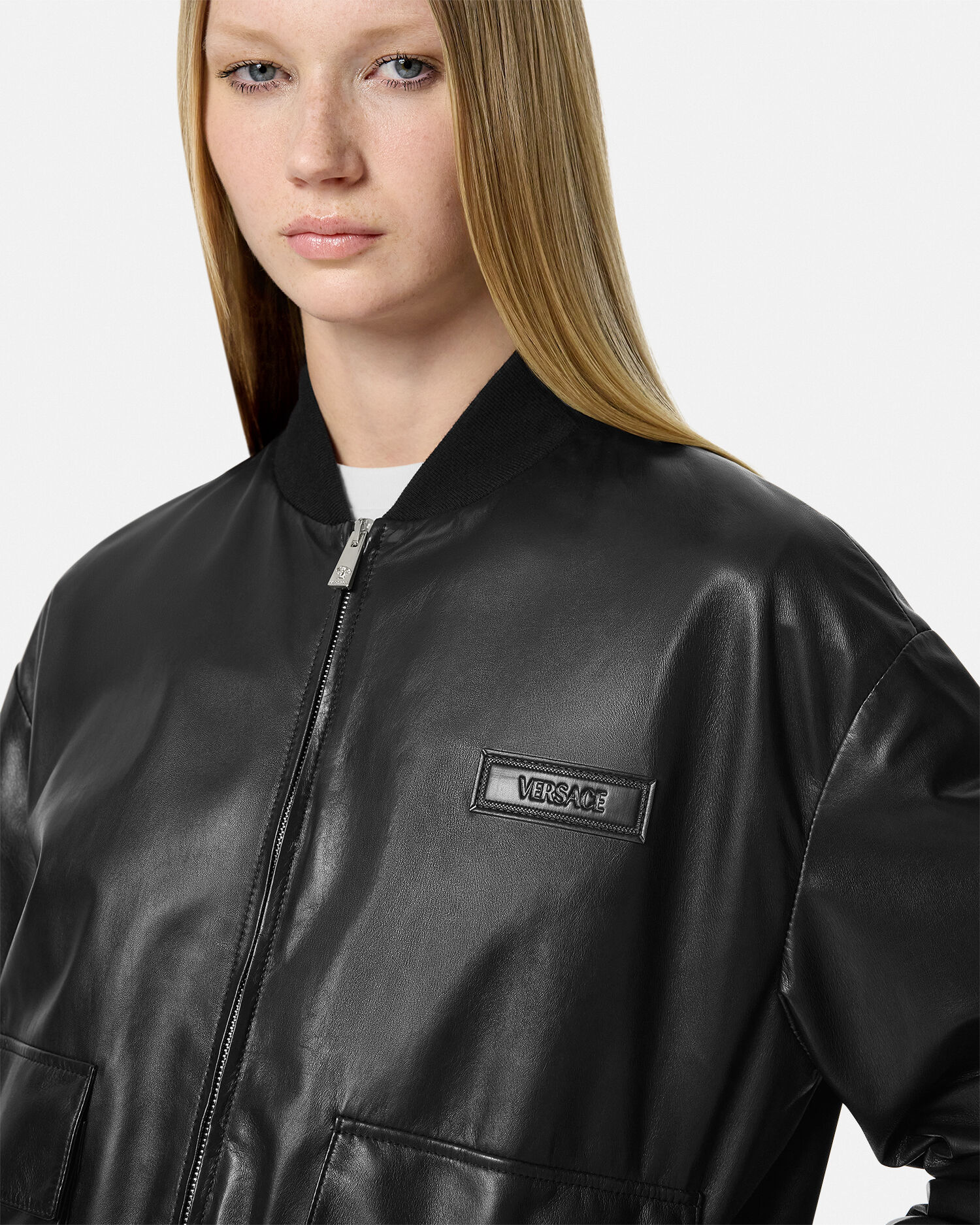Leather blouson hot sale