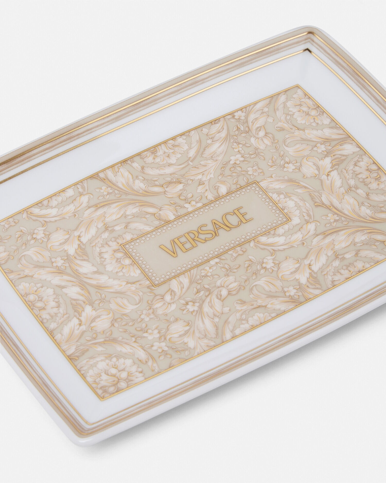 Barocco Beige Rectangular Tray 