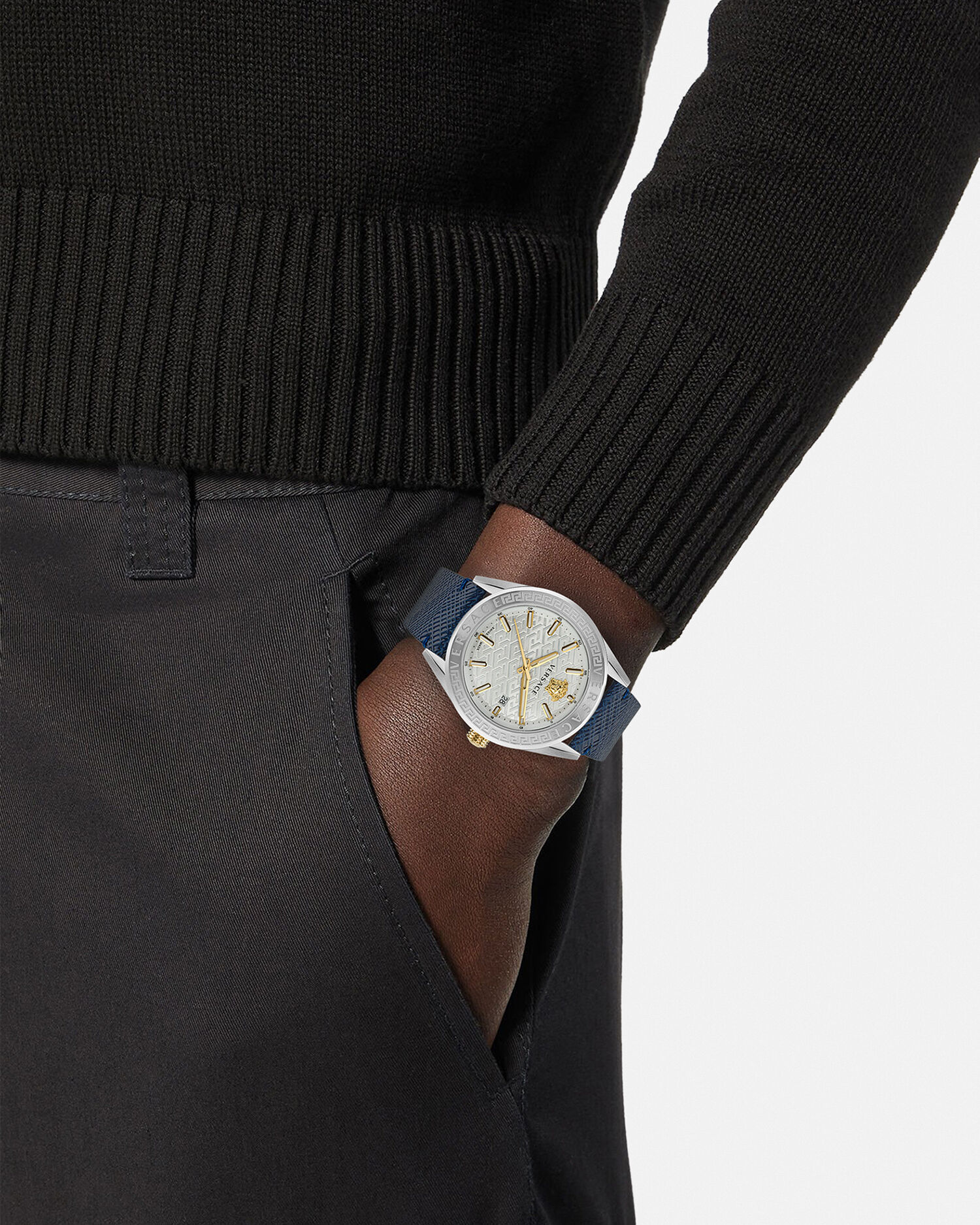 Versace navy clearance glaze watch