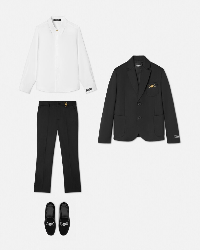 Kids Wool-Blend Blazer Black 2