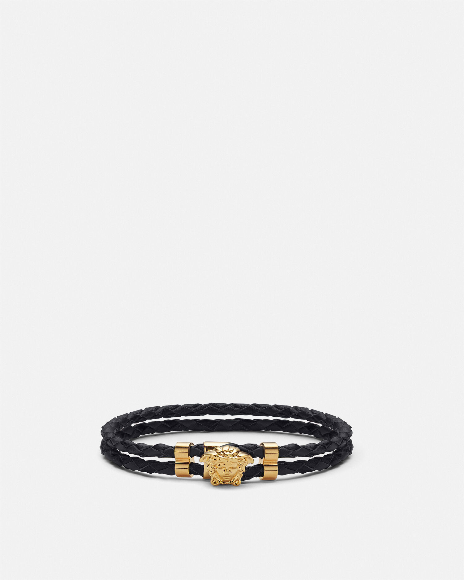 Medusa Braided Leather Bracelet