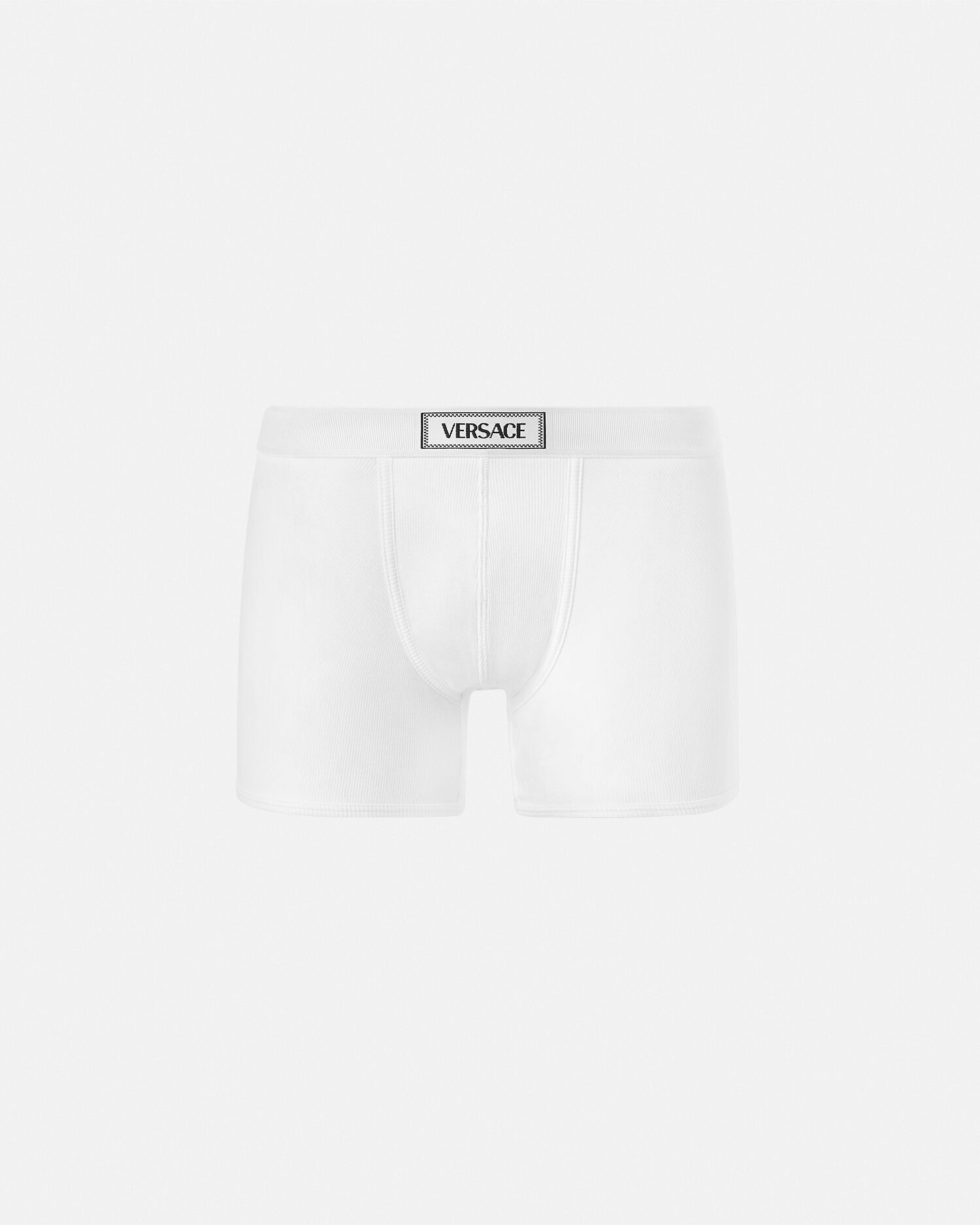 Boxer long cotele 90s Versace Logo Blanc VERSACE